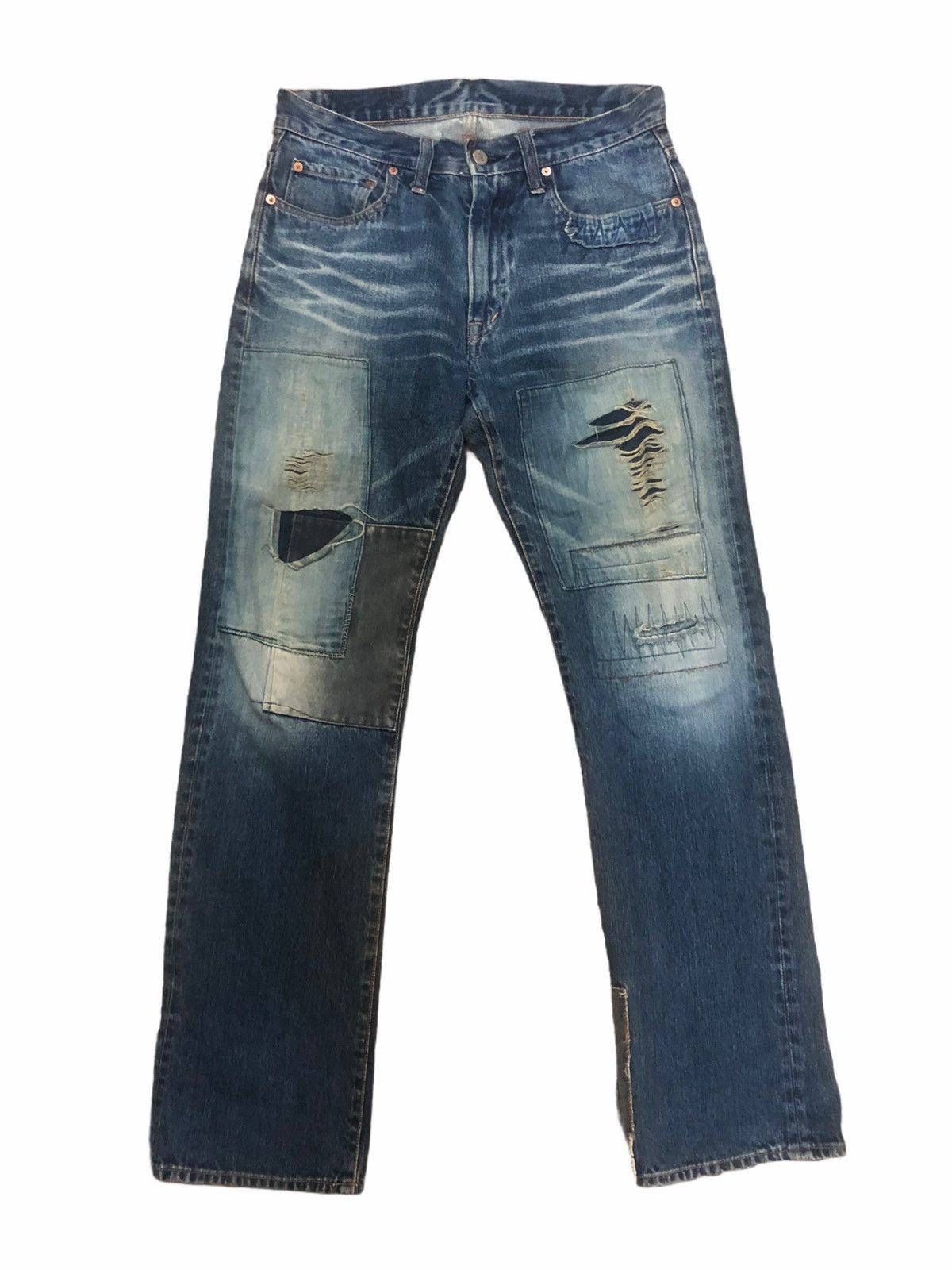 Blue Blue Japan 🎌 Archival HR Market X Blue Blue Japan patchwork jeans Size US 30 / EU 46 - 1 Thumbnail