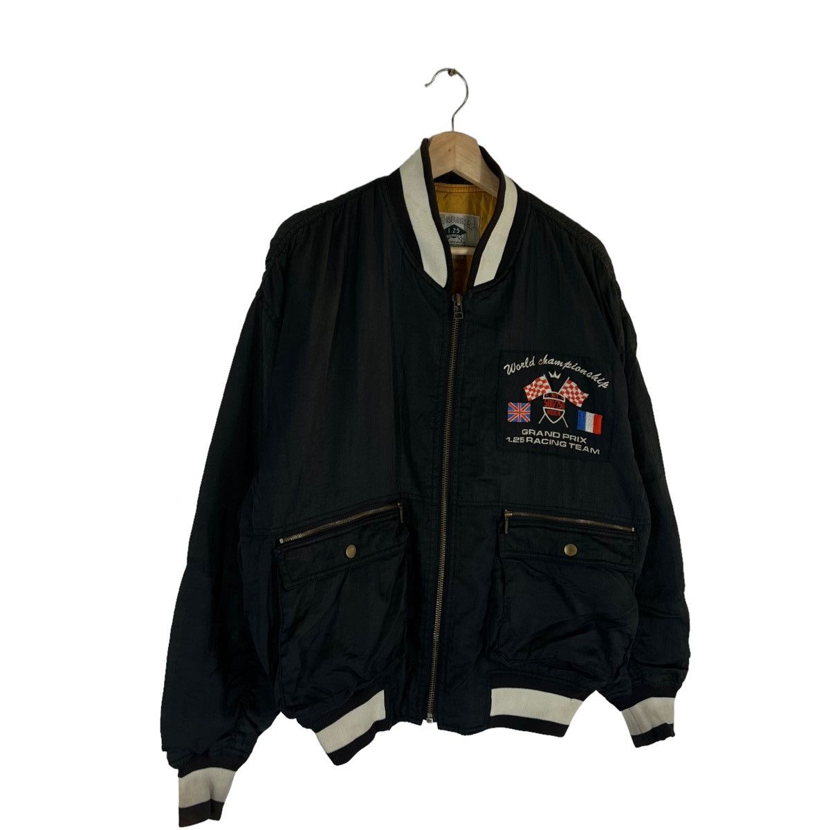 Hein Gericke VINTAGE BOMBER JACKET GRAND PRIX 1.25 RACING TEAM BIG LOGO Size US M / EU 48-50 / 2 - 4 Thumbnail