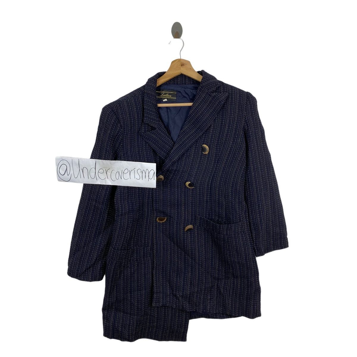 Japanese Brand Vintage LEILIAN ORIGINAL Hickory Stripe Unstable Design Coat Size S / US 4 / IT 40 - 1 Thumbnail