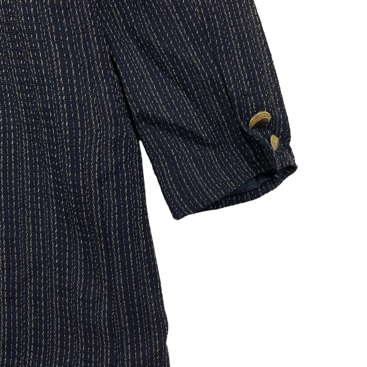 Japanese Brand Vintage LEILIAN ORIGINAL Hickory Stripe Unstable Design Coat Size S / US 4 / IT 40 - 3 Thumbnail
