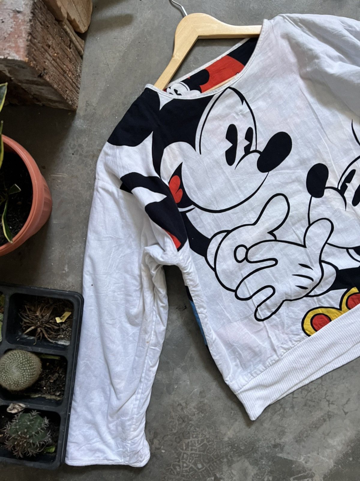 Japanese Brand × Vintage STEALS 🖤 Mickey Full Print Riversible Sweatshirt Size US XL / EU 56 / 4 - 7 Thumbnail
