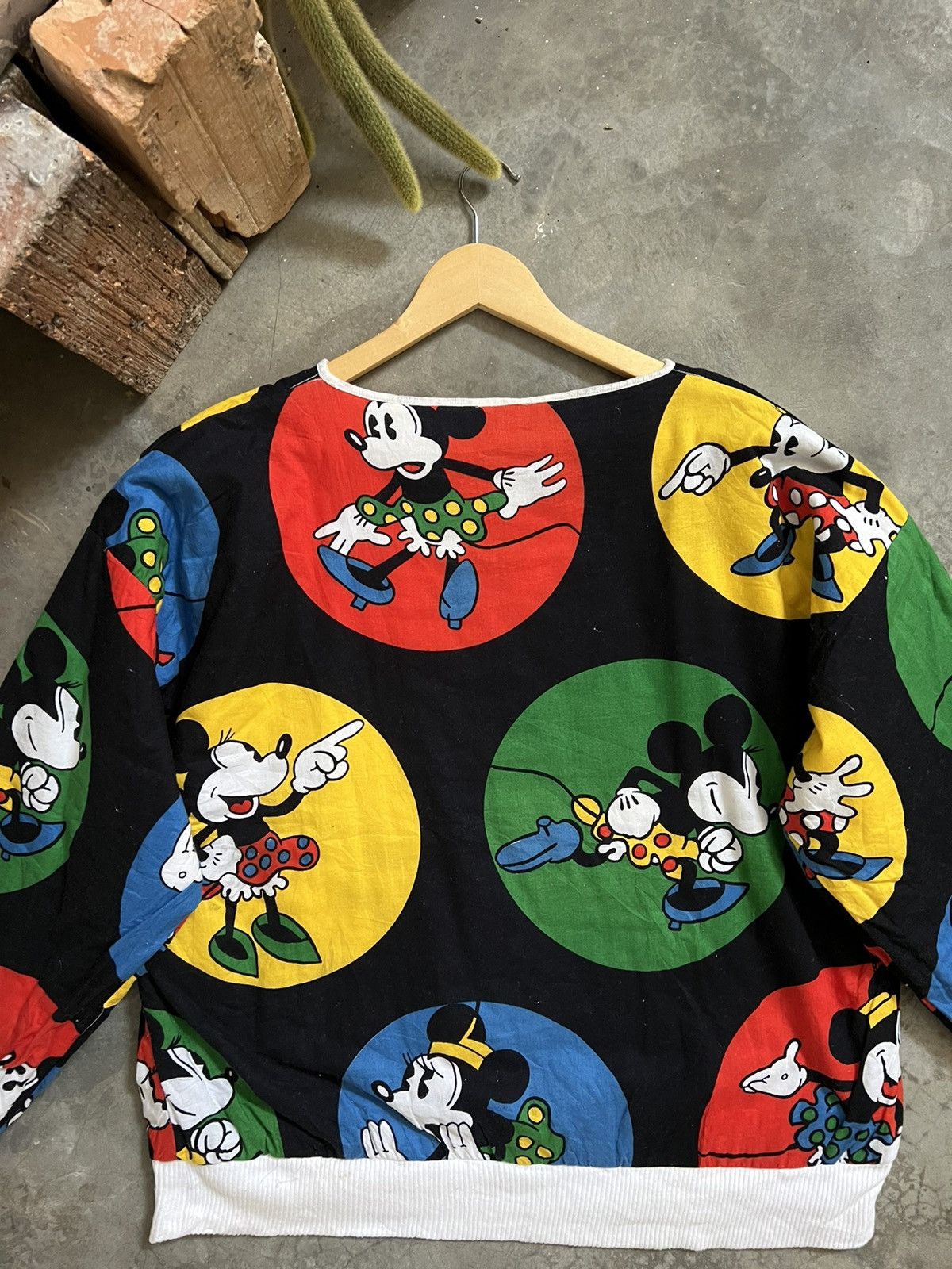 Japanese Brand × Vintage STEALS 🖤 Mickey Full Print Riversible Sweatshirt Size US XL / EU 56 / 4 - 18 Thumbnail