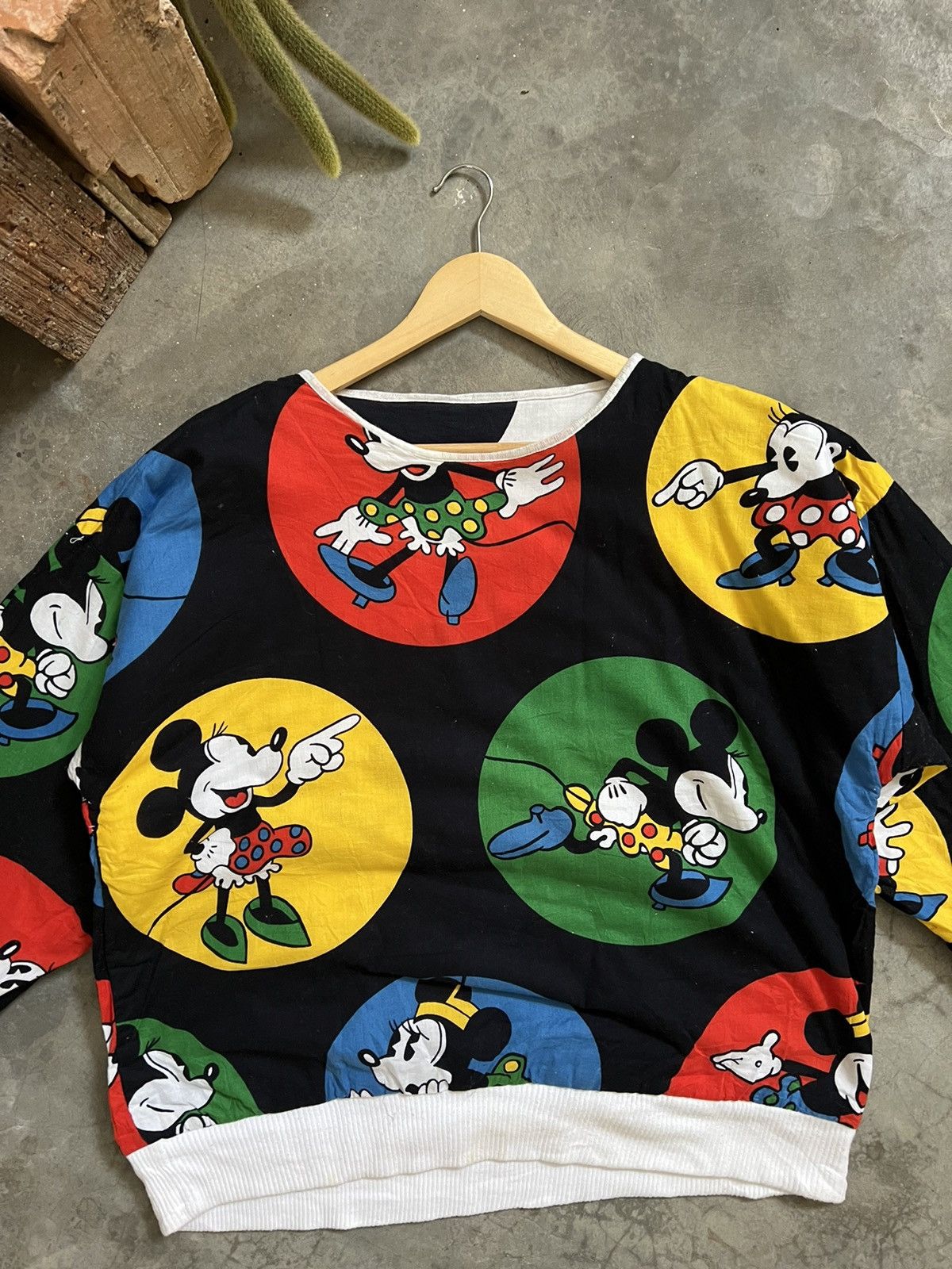Japanese Brand × Vintage STEALS 🖤 Mickey Full Print Riversible Sweatshirt Size US XL / EU 56 / 4 - 3 Thumbnail