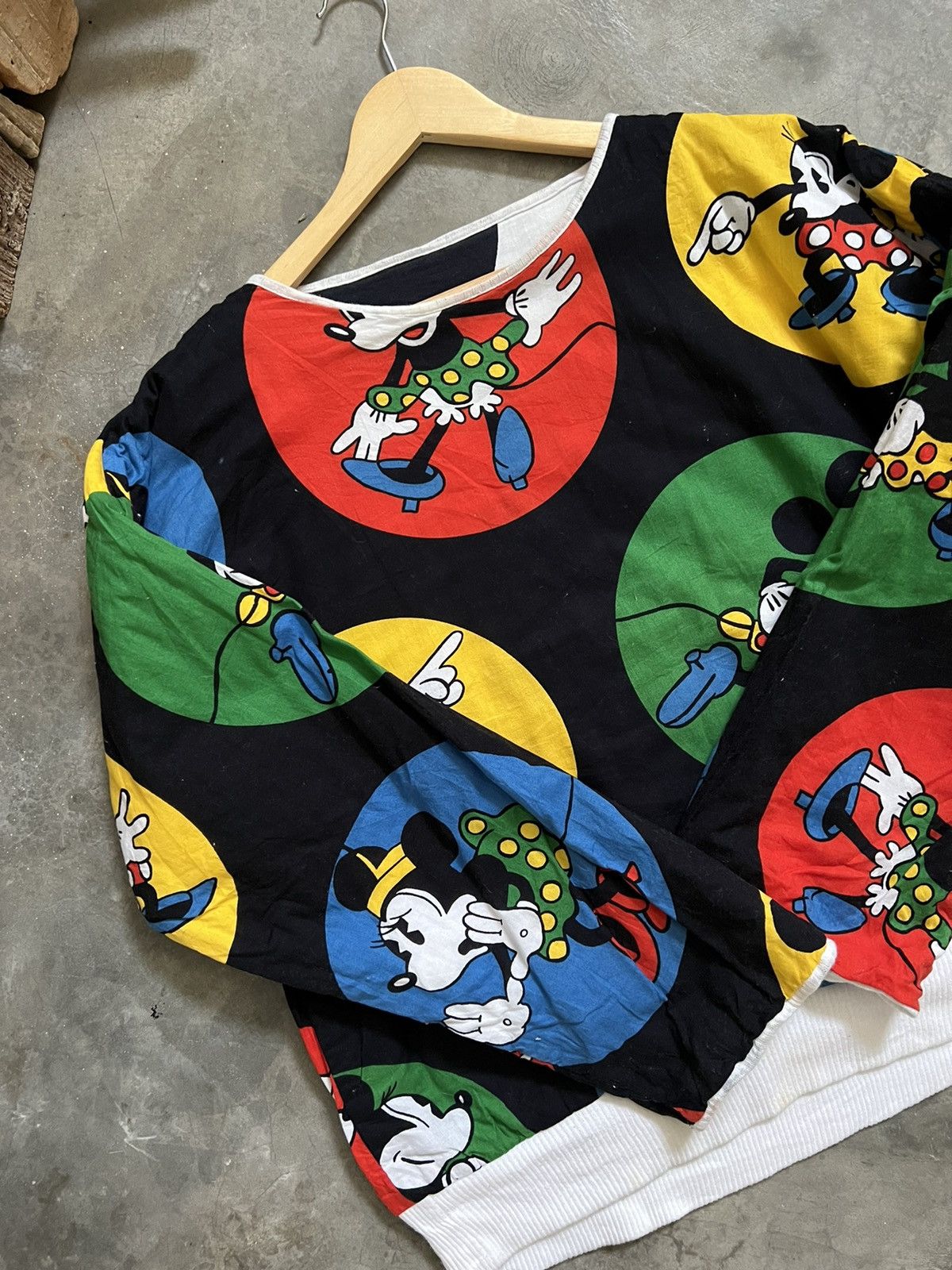 Japanese Brand × Vintage STEALS 🖤 Mickey Full Print Riversible Sweatshirt Size US XL / EU 56 / 4 - 11 Thumbnail