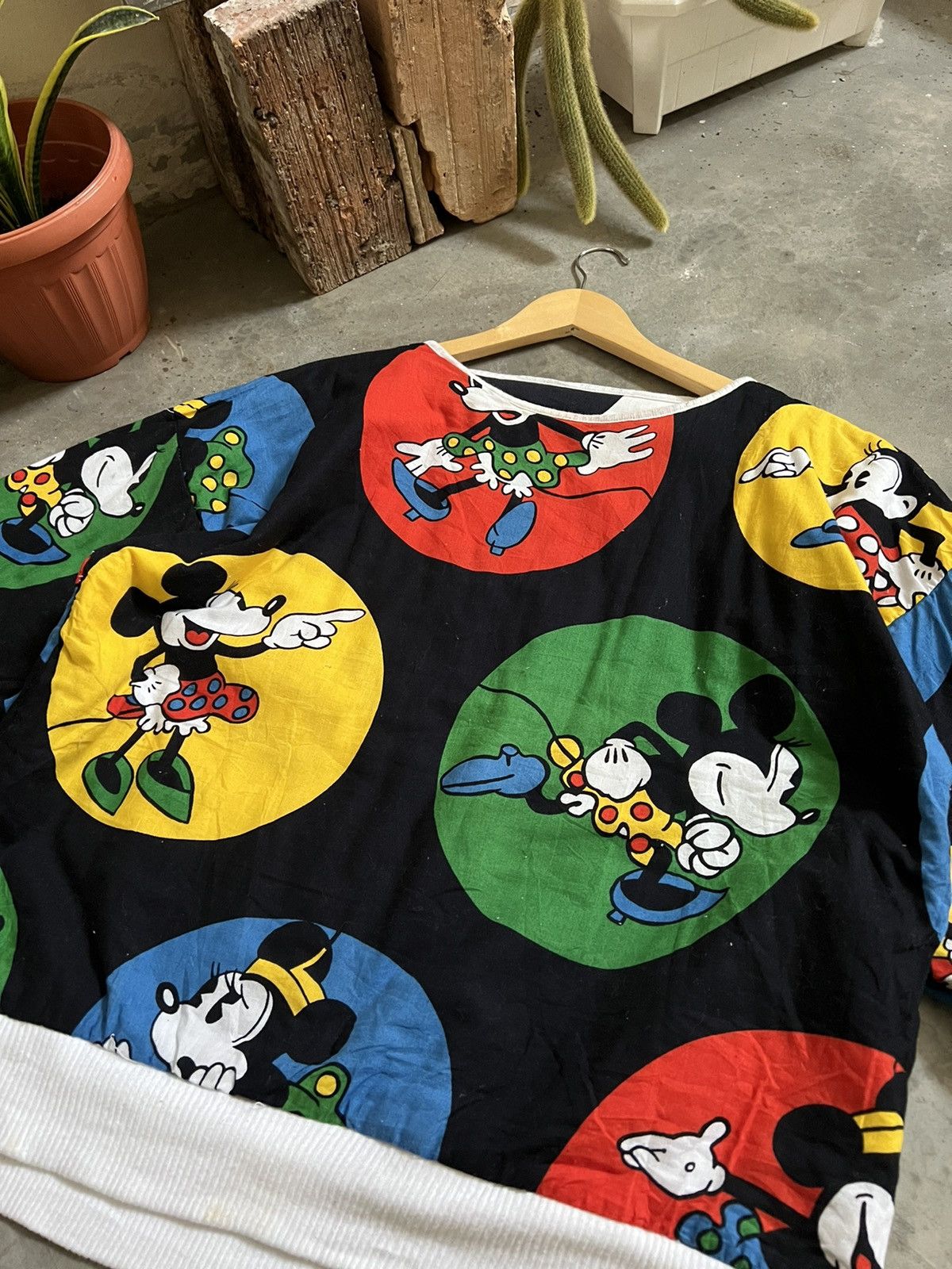 Japanese Brand × Vintage STEALS 🖤 Mickey Full Print Riversible Sweatshirt Size US XL / EU 56 / 4 - 17 Thumbnail