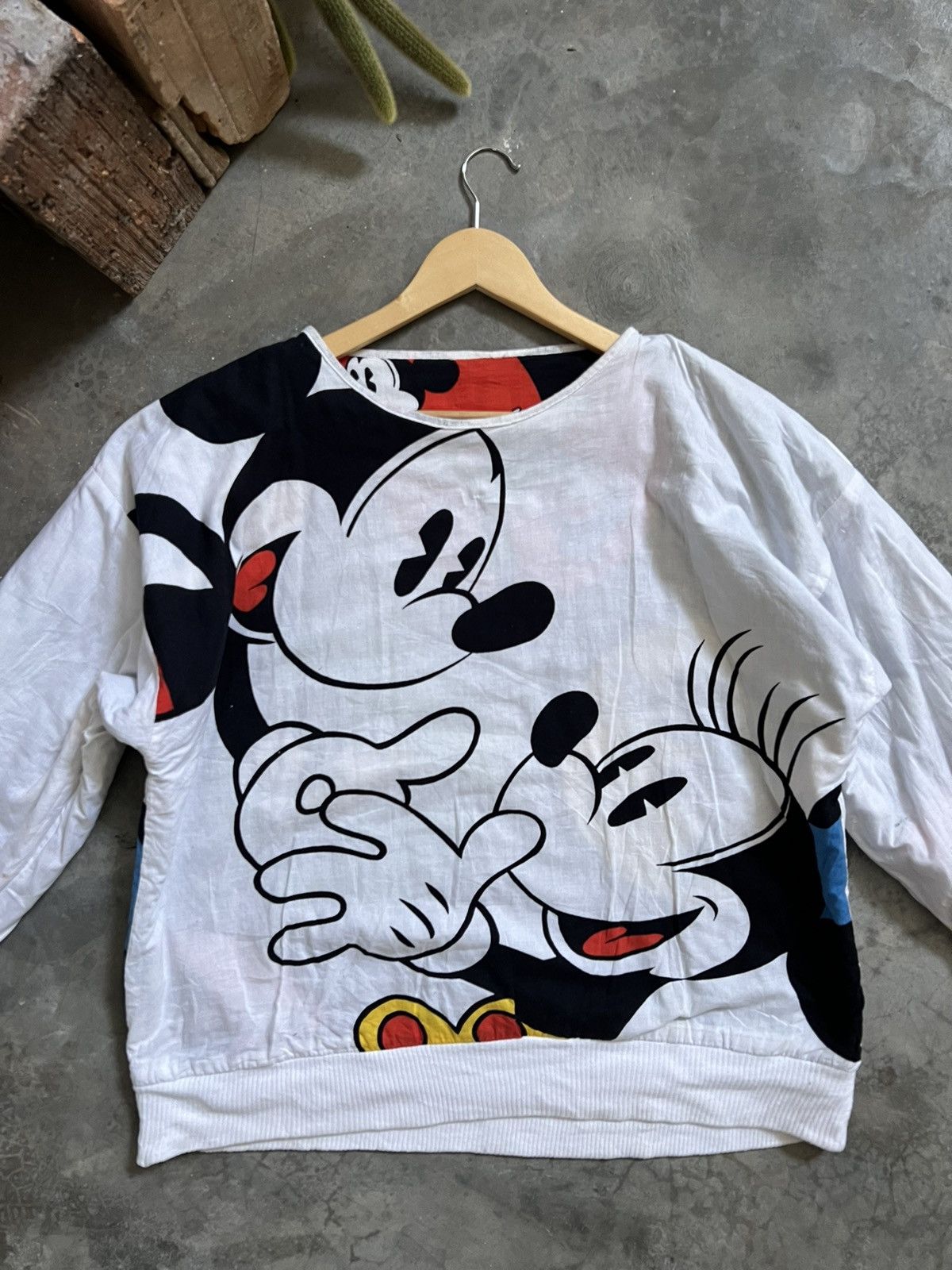 Japanese Brand × Vintage STEALS 🖤 Mickey Full Print Riversible Sweatshirt Size US XL / EU 56 / 4 - 8 Thumbnail
