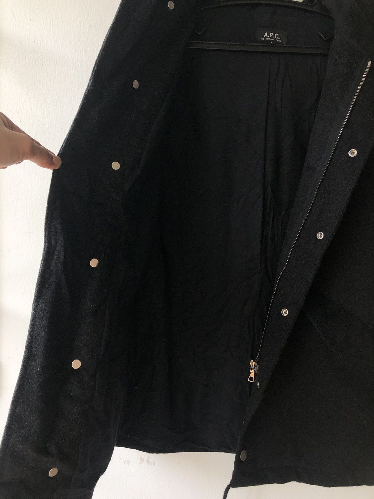 A.P.C. A.P.C. Rue Madame Paris Wool Jacket Hoodie Size US S / EU 44-46 / 1 - 13 Thumbnail