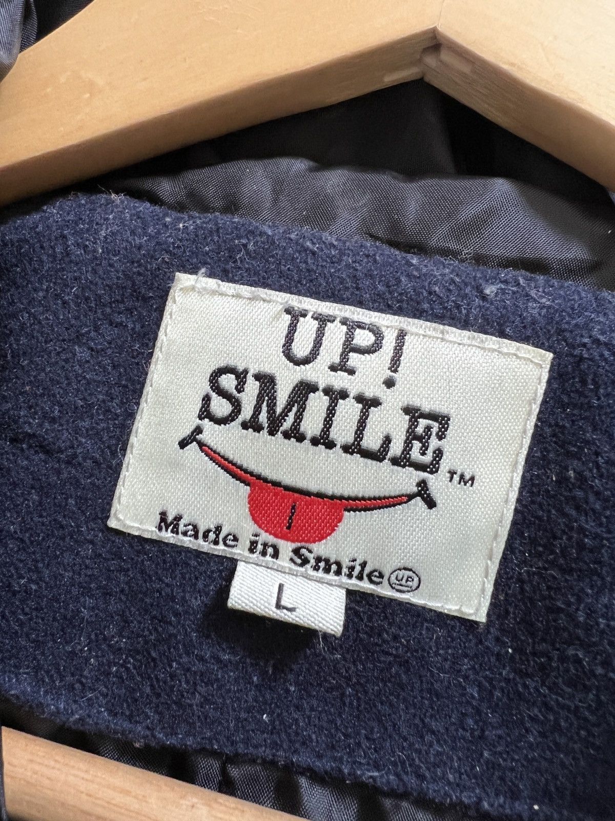 Japanese Brand × Vintage Vintage 🖤 UP! SMILE Wool Hoodie Quilted Jacket Size US L / EU 52-54 / 3 - 17 Thumbnail