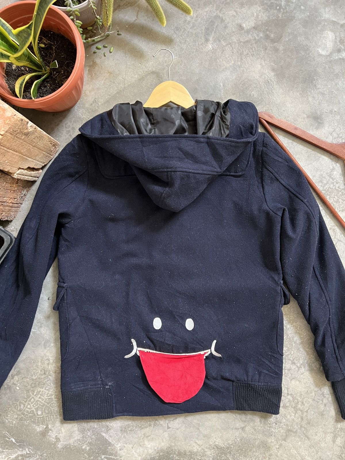 Japanese Brand × Vintage Vintage 🖤 UP! SMILE Wool Hoodie Quilted Jacket Size US L / EU 52-54 / 3 - 8 Thumbnail