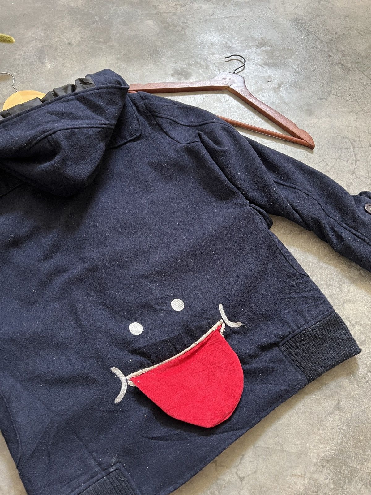 Japanese Brand × Vintage Vintage 🖤 UP! SMILE Wool Hoodie Quilted Jacket Size US L / EU 52-54 / 3 - 16 Thumbnail