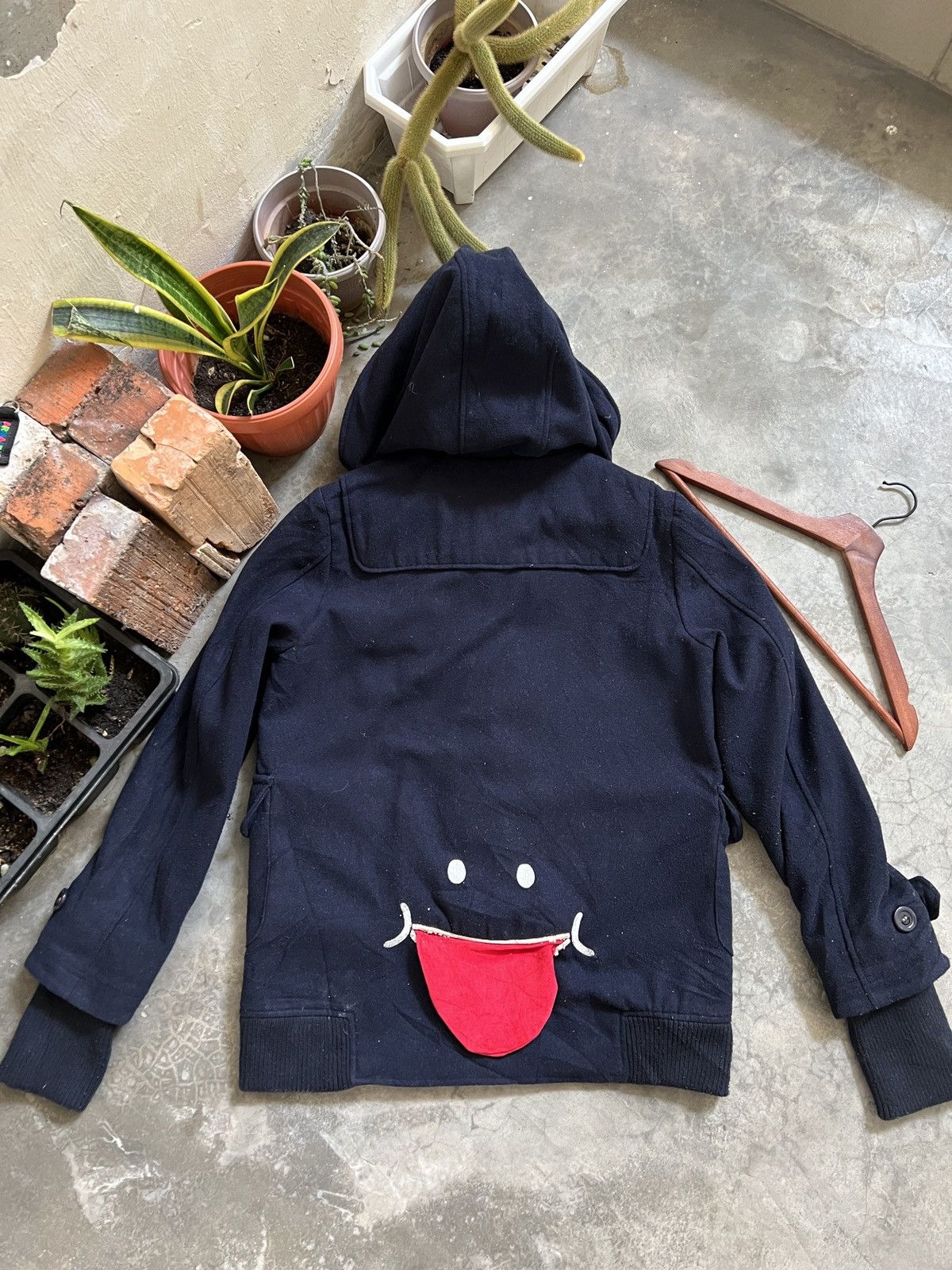 Japanese Brand × Vintage Vintage 🖤 UP! SMILE Wool Hoodie Quilted Jacket Size US L / EU 52-54 / 3 - 5 Thumbnail