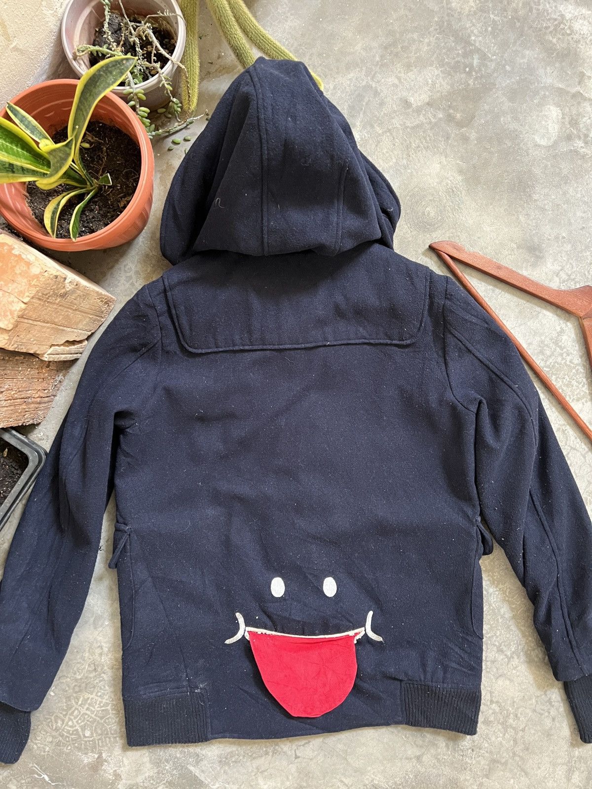Japanese Brand × Vintage Vintage 🖤 UP! SMILE Wool Hoodie Quilted Jacket Size US L / EU 52-54 / 3 - 7 Thumbnail
