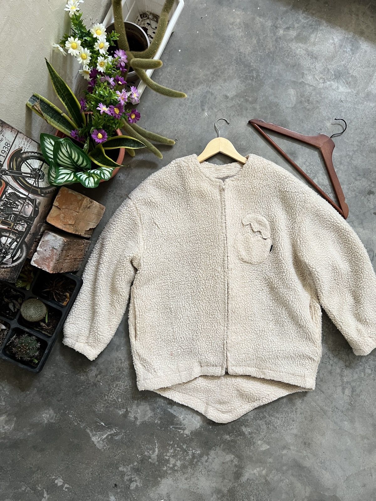 Japanese Brand × Vintage Rare🏴‍☠️Rivert & Surge Deep Pile Sherp Jacket Dragon Style Size US XL / EU 56 / 4 - 4 Thumbnail