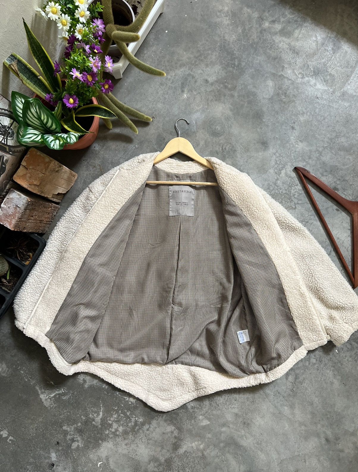 Japanese Brand × Vintage Rare🏴‍☠️Rivert & Surge Deep Pile Sherp Jacket Dragon Style Size US XL / EU 56 / 4 - 10 Thumbnail