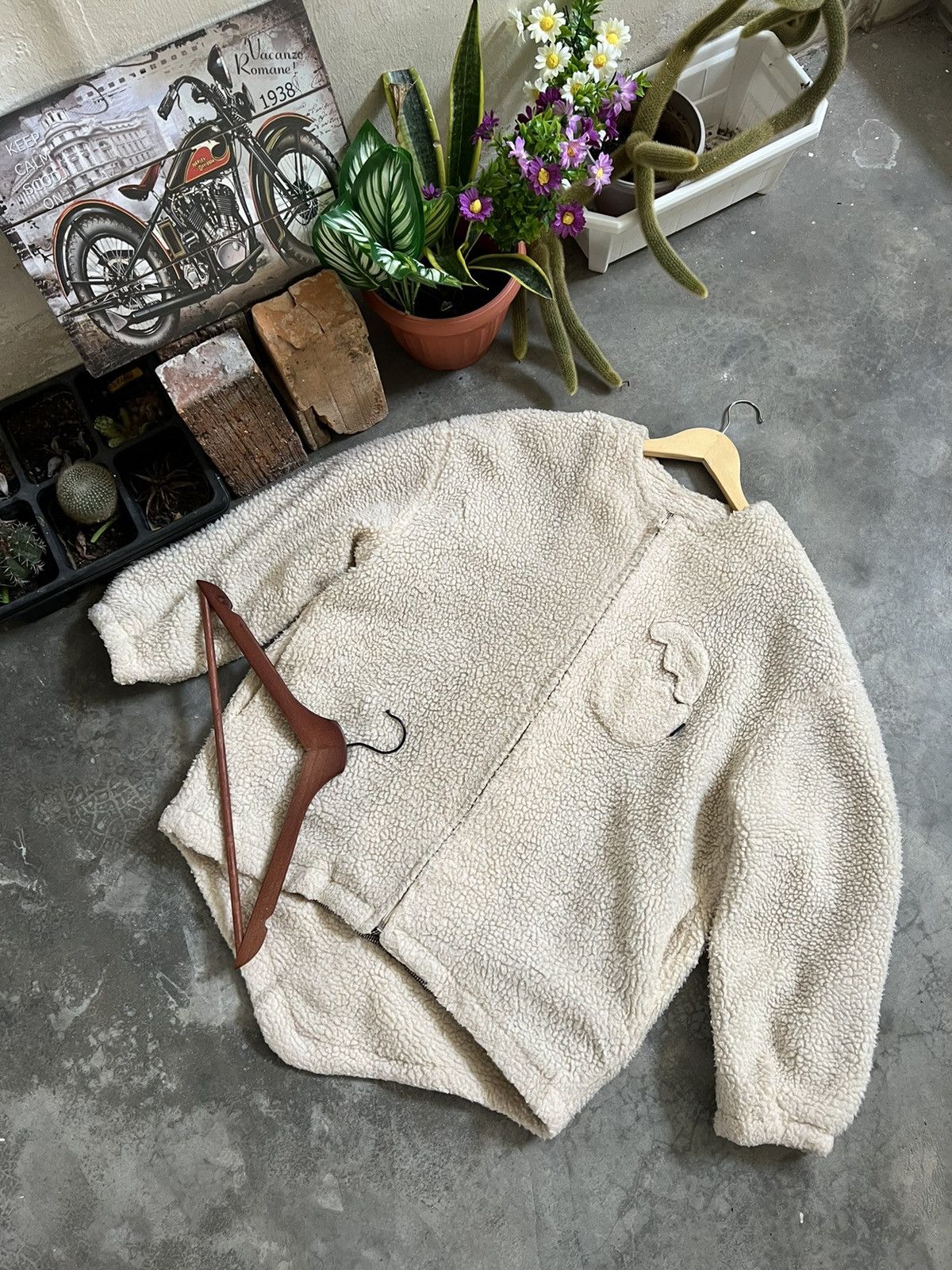 Japanese Brand × Vintage Rare🏴‍☠️Rivert & Surge Deep Pile Sherp Jacket Dragon Style Size US XL / EU 56 / 4 - 8 Thumbnail