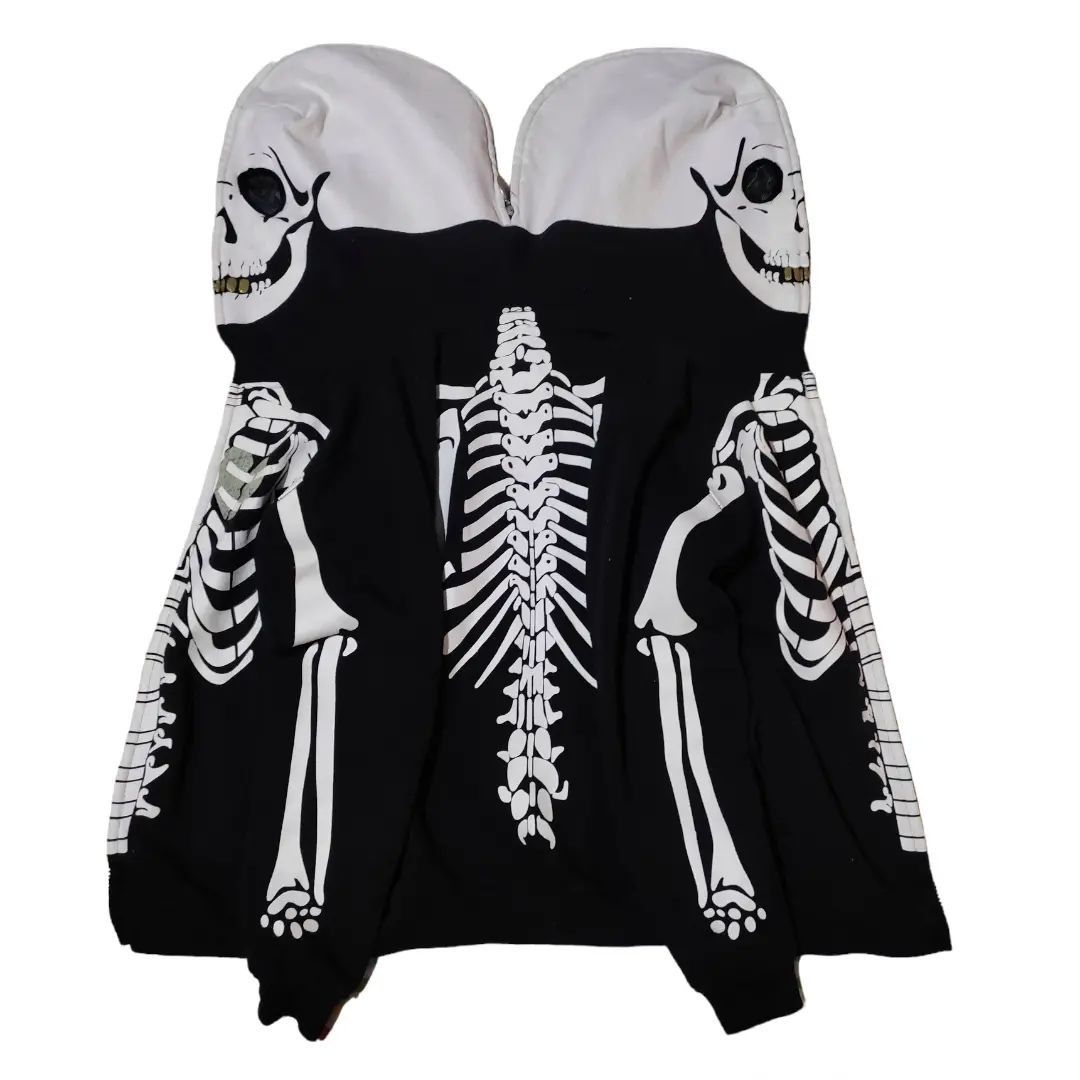 Japanese Brand × PPFM Skeleton Skull Mask Estilo Zip Hoodie | Grailed