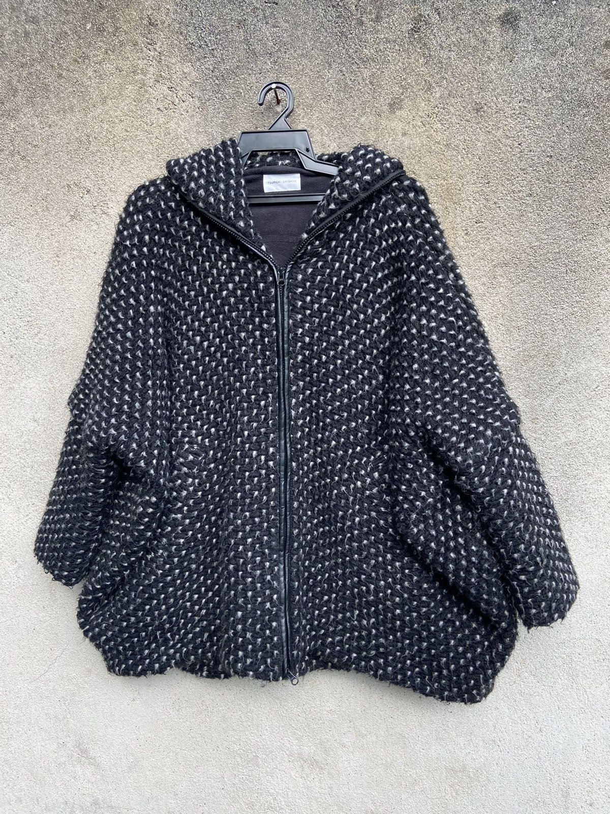 Tsumori Chisato Brushed Lining Knit Hooded Coat Jacket