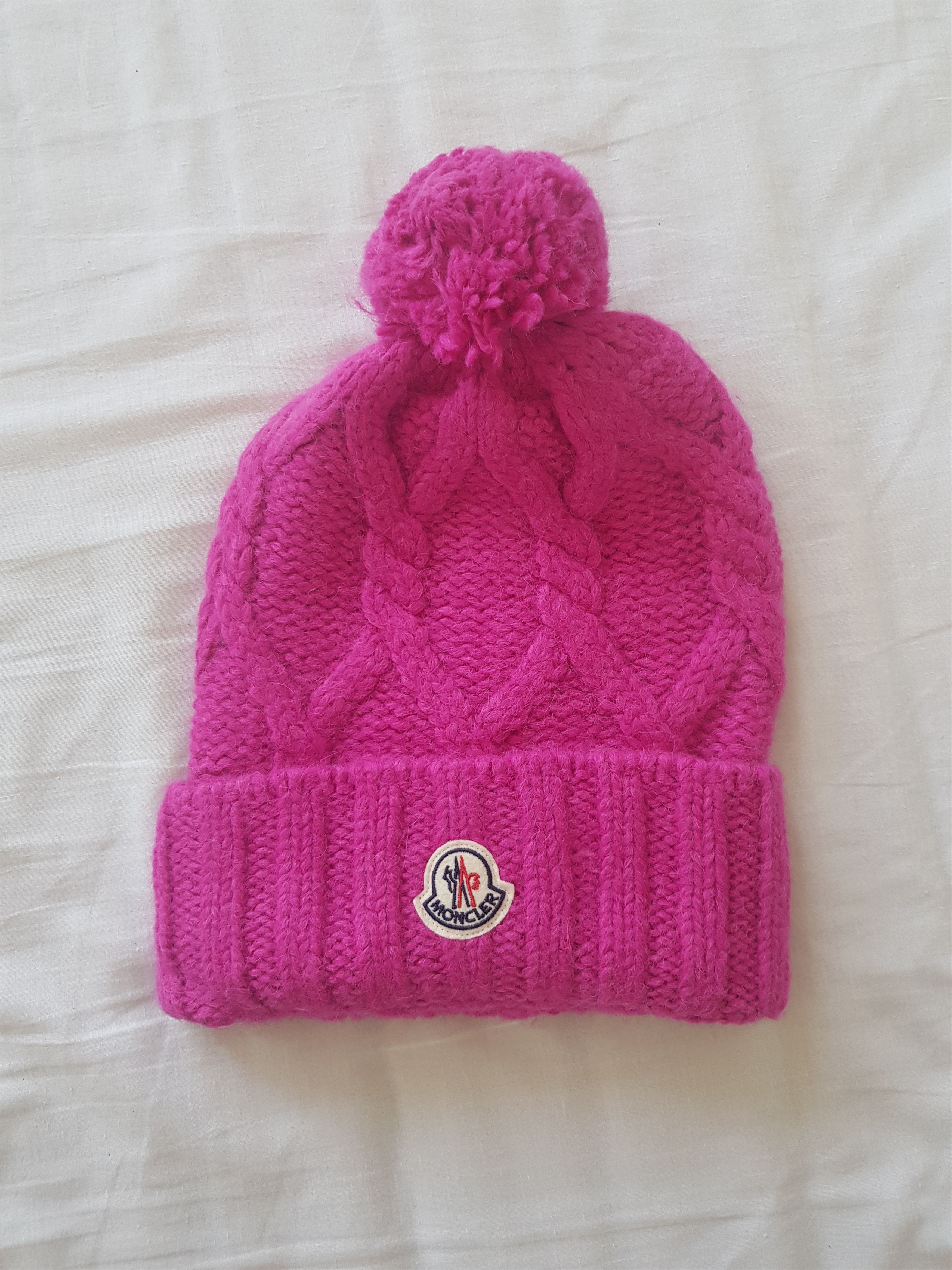 image of Moncler Alpaca And Wool Hat in Pink, Women's