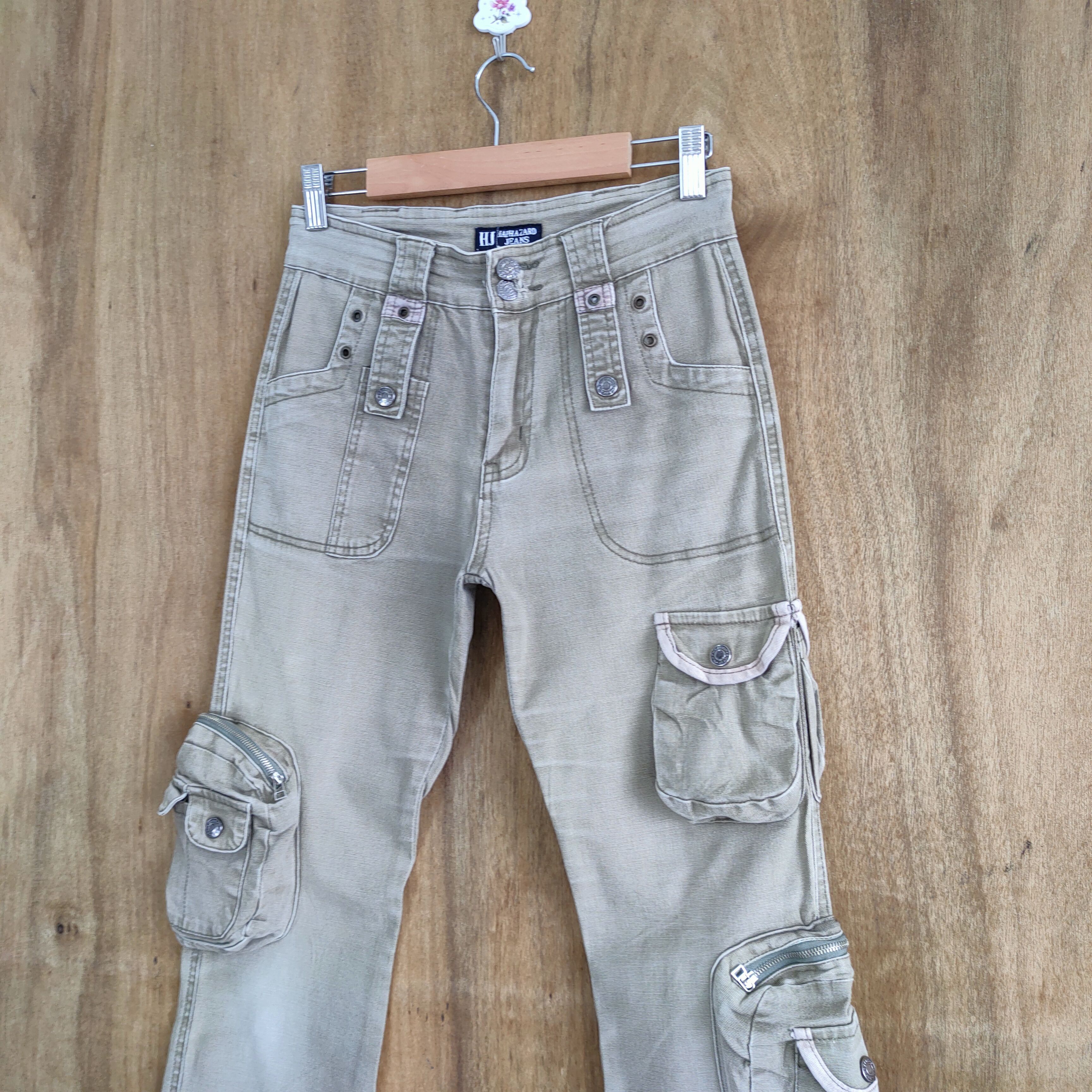 Japanese Brand HP MULTIPOCKET FLARED CARGO PANTS Size US 26 / EU 42 - 8 Thumbnail