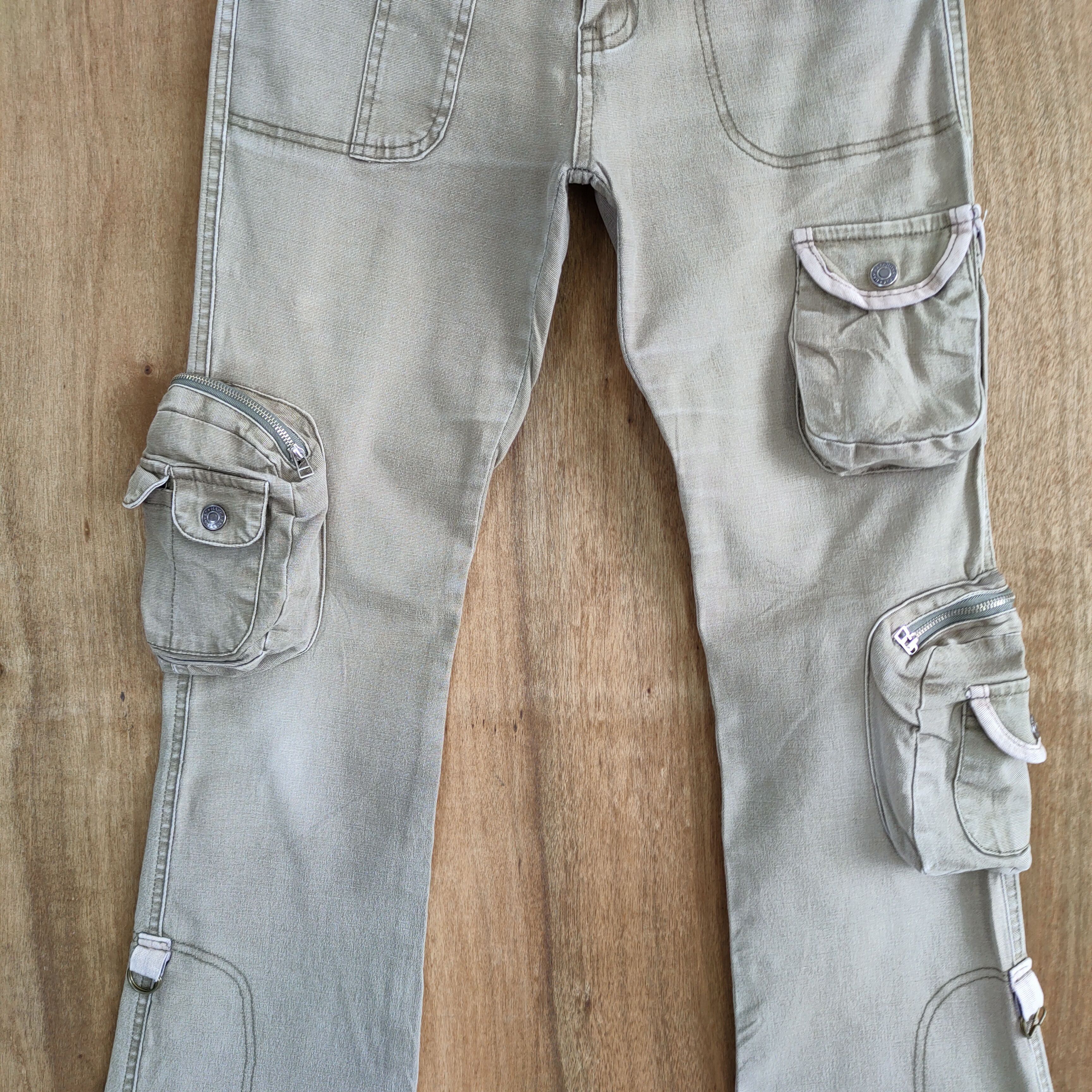 Japanese Brand HP MULTIPOCKET FLARED CARGO PANTS Size US 26 / EU 42 - 3 Thumbnail