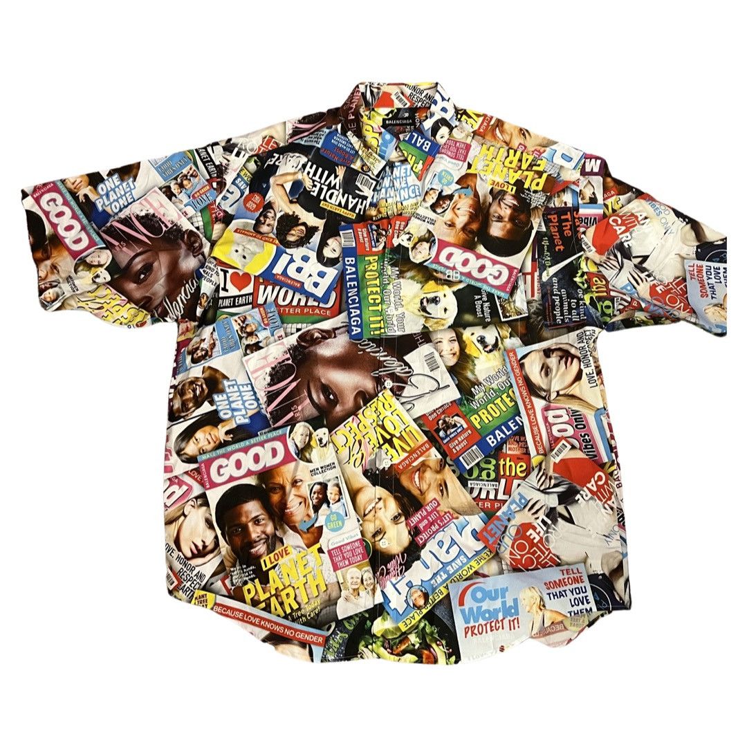 Balenciaga *RARE* Magazine Shirt Grailed