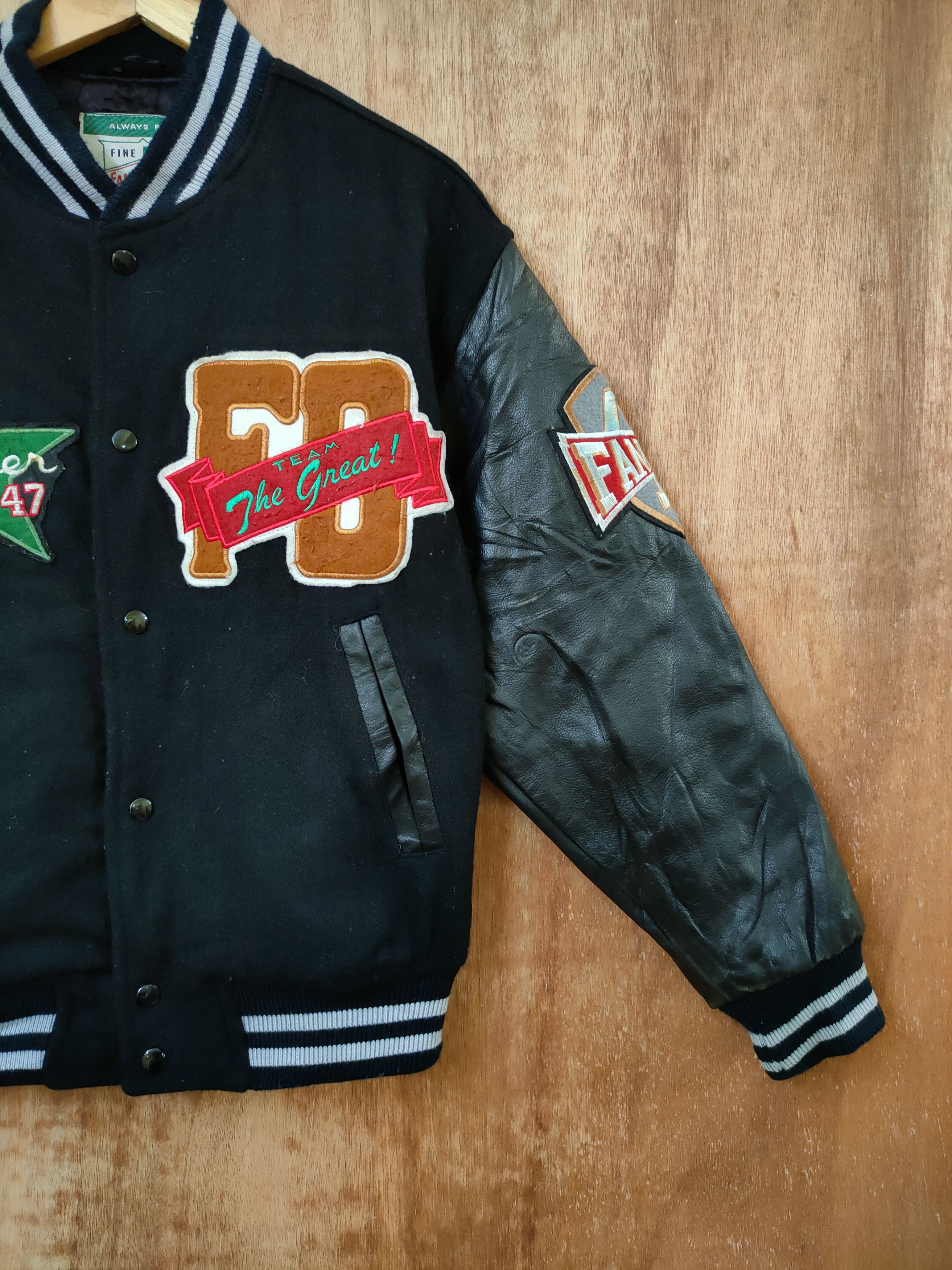 Vintage DL Fancy Ball American League Varsity leather jacket #gatung Size US M / EU 48-50 / 2 - 9 Thumbnail