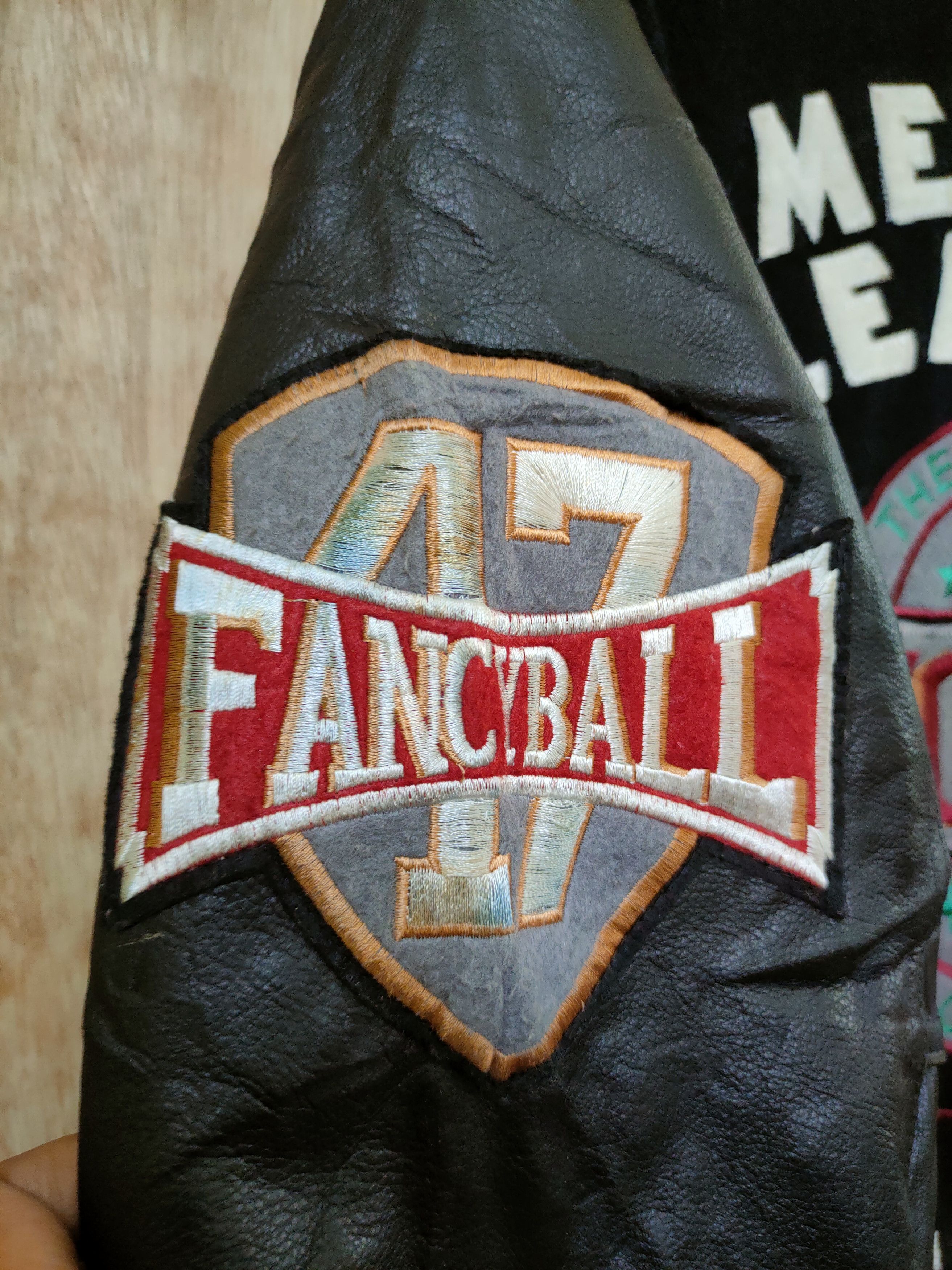 Vintage DL Fancy Ball American League Varsity leather jacket #gatung Size US M / EU 48-50 / 2 - 6 Thumbnail