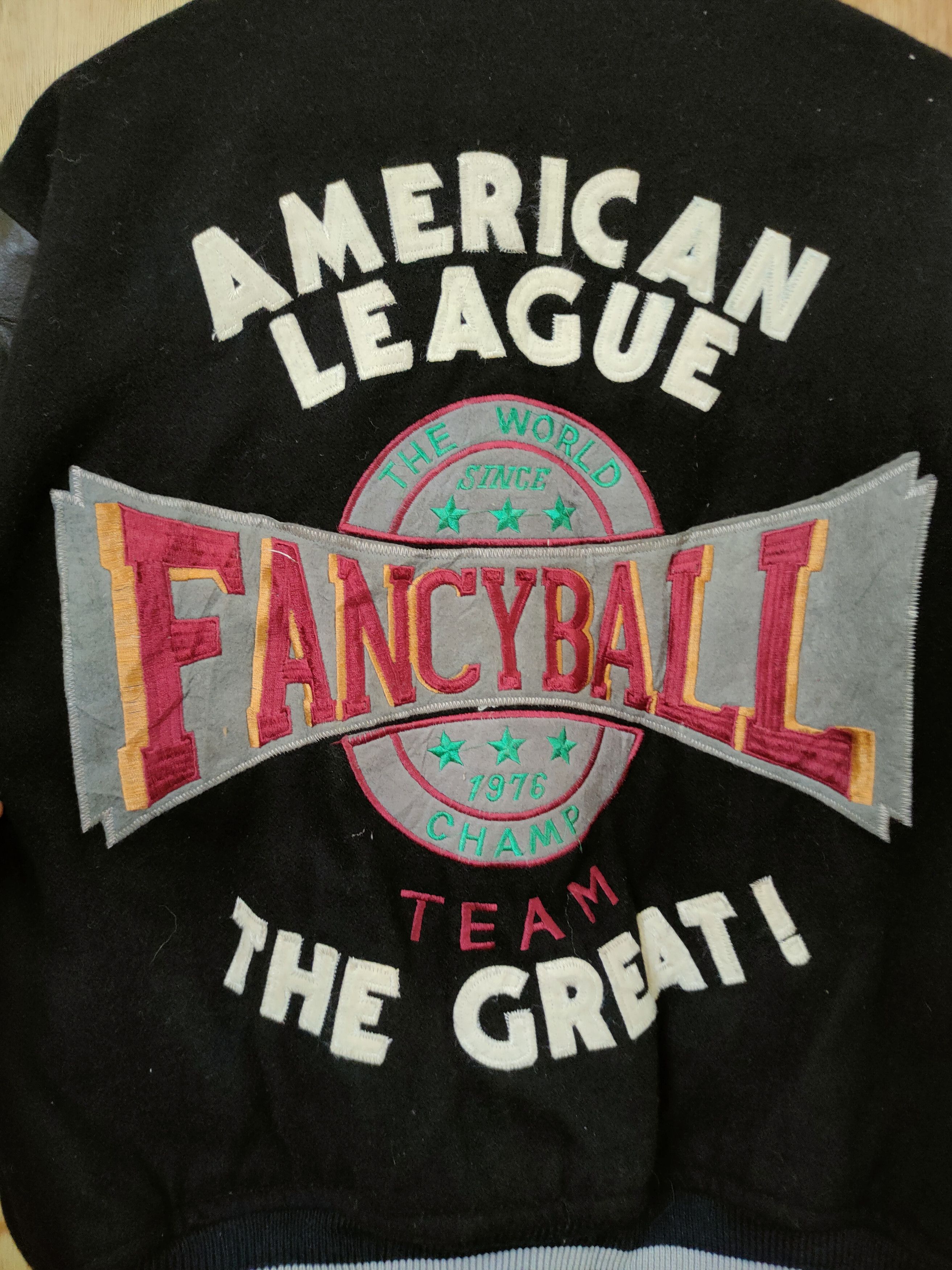 Vintage DL Fancy Ball American League Varsity leather jacket #gatung Size US M / EU 48-50 / 2 - 5 Thumbnail