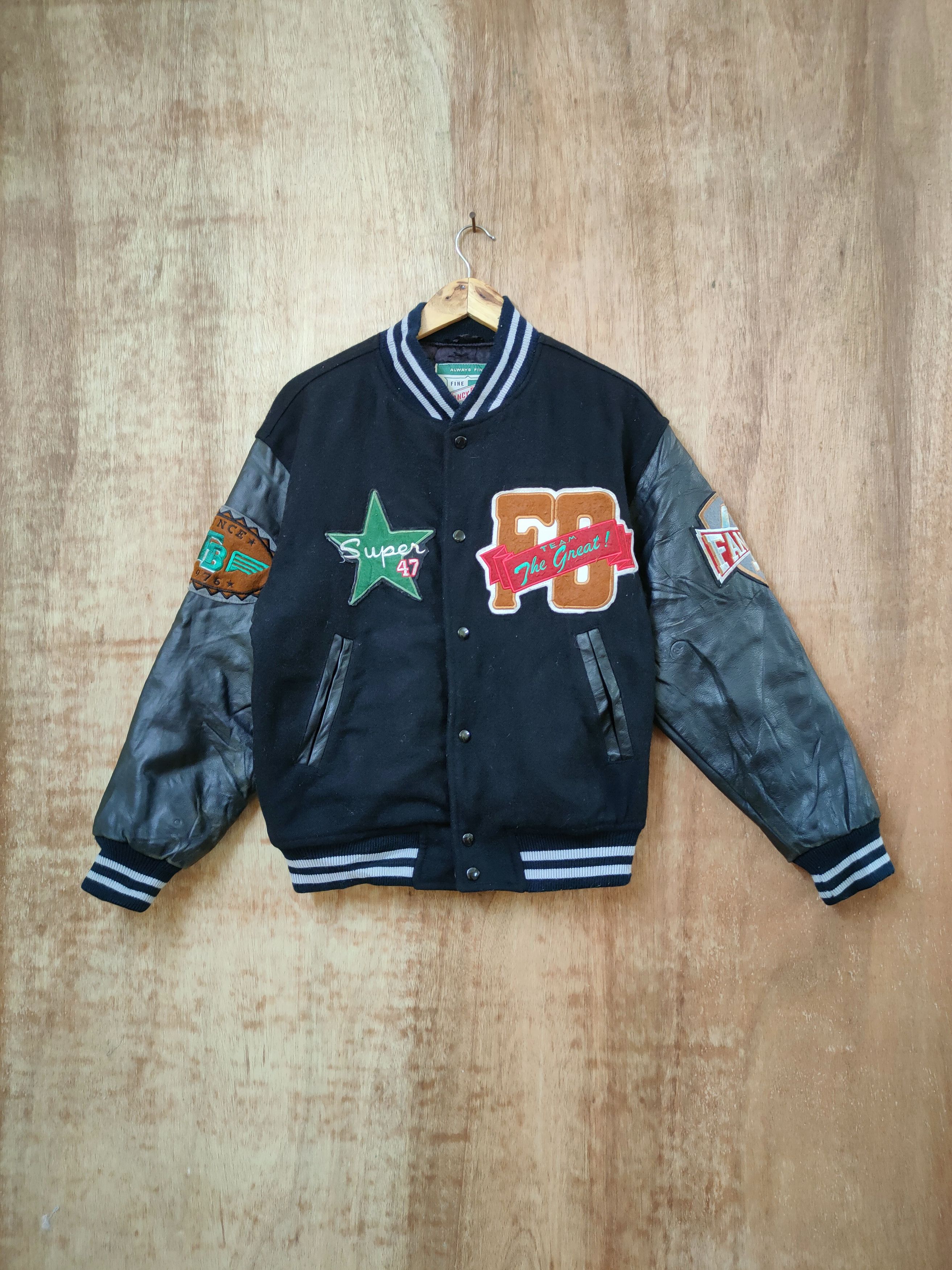 Vintage DL Fancy Ball American League Varsity leather jacket #gatung Size US M / EU 48-50 / 2 - 7 Thumbnail