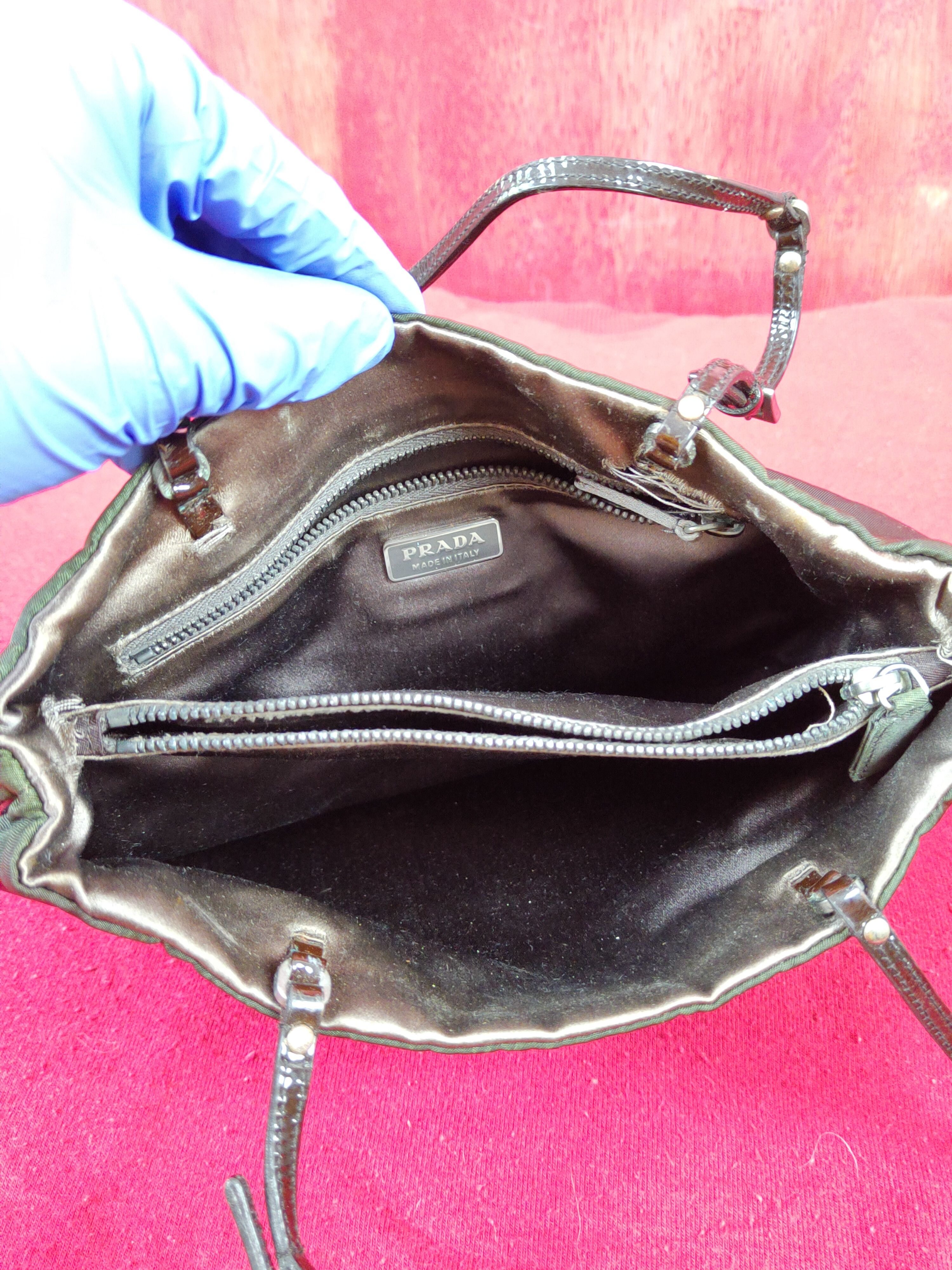Prada Prada Milano faded green Tote Bag #SB023 Size ONE SIZE - 14 Thumbnail