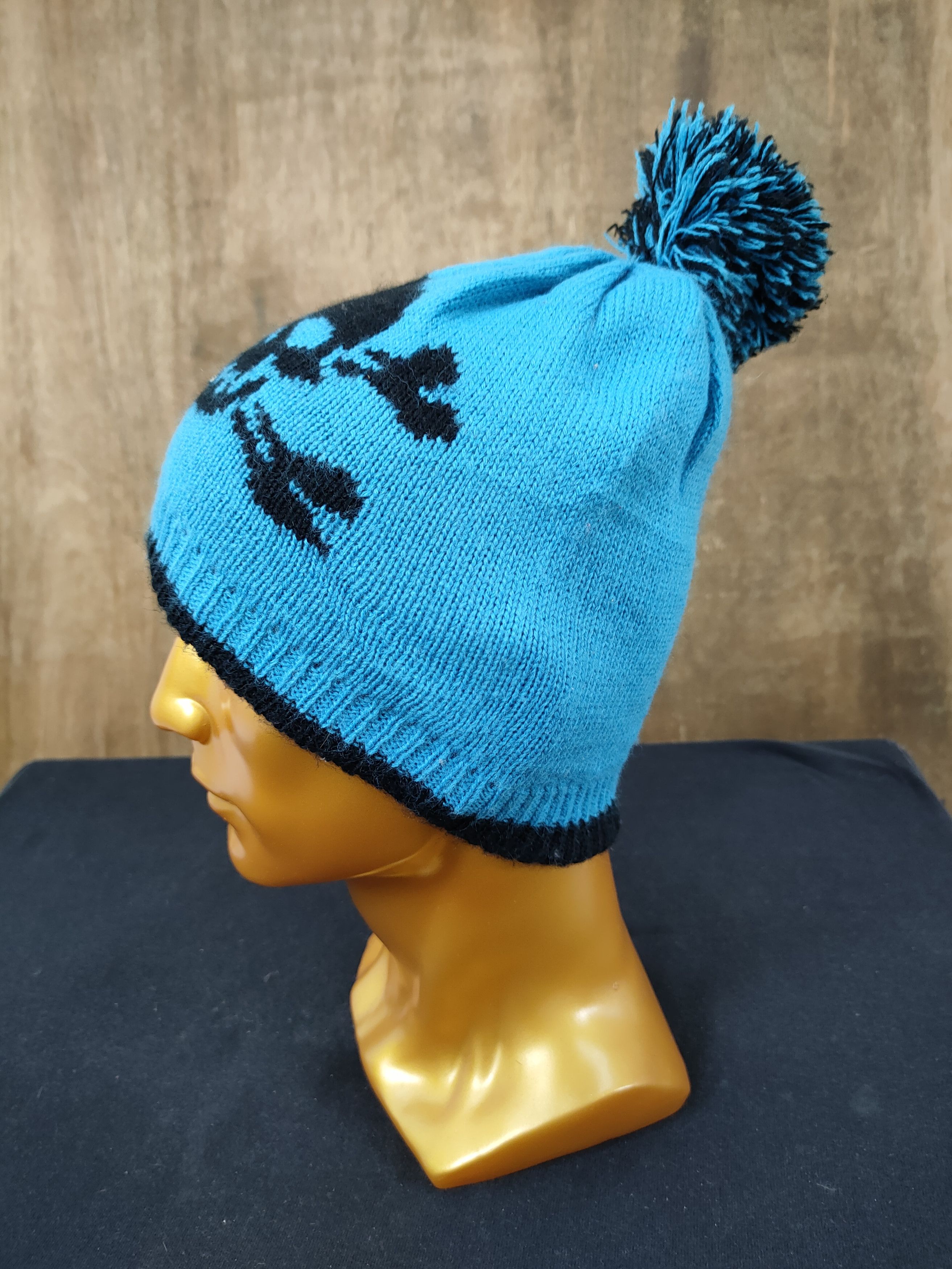 Seditionaries Big Skull blue beanie hat streetwear seditionaries Size ONE SIZE - 2 Thumbnail