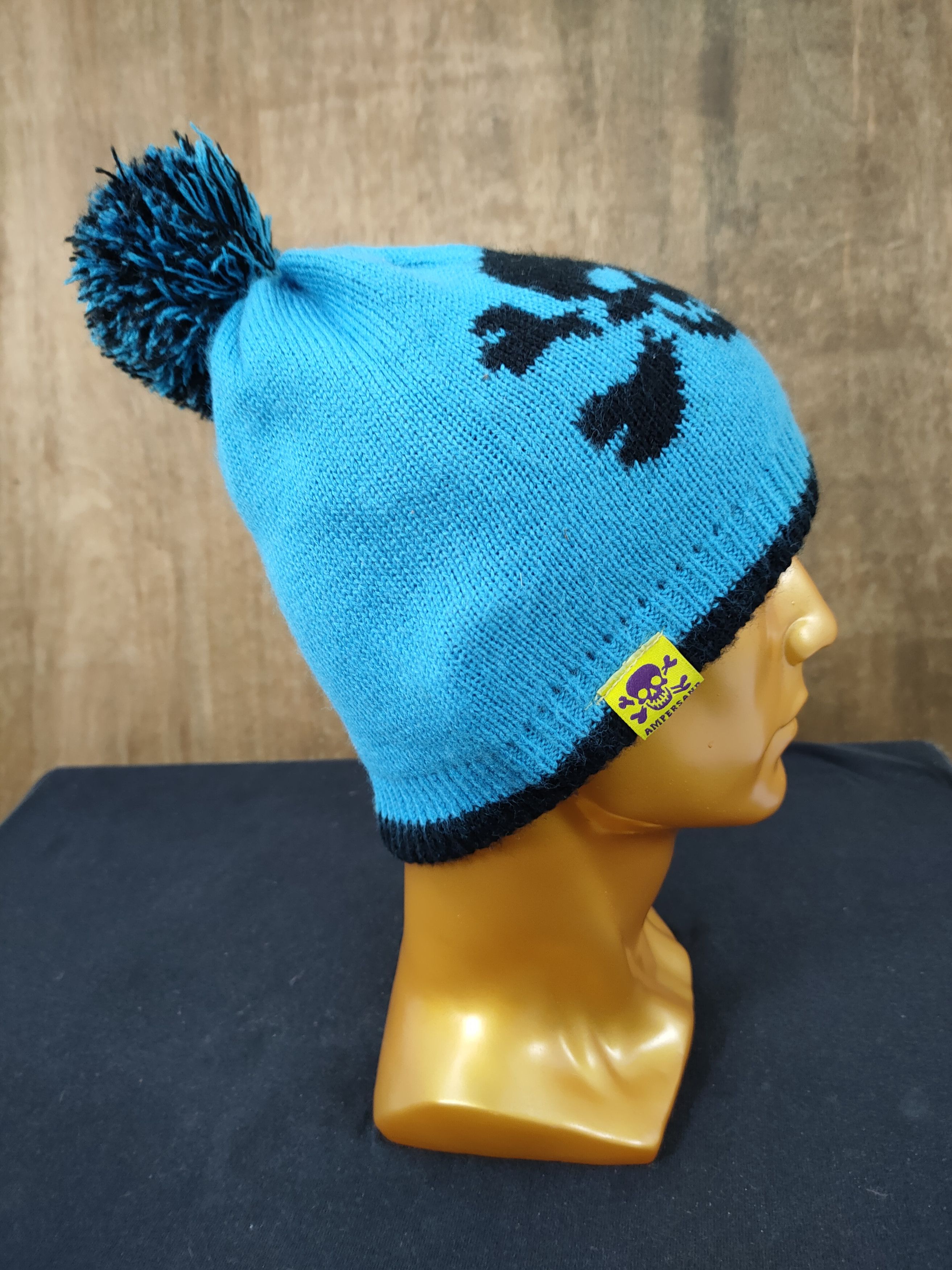 Seditionaries Big Skull blue beanie hat streetwear seditionaries Size ONE SIZE - 4 Thumbnail