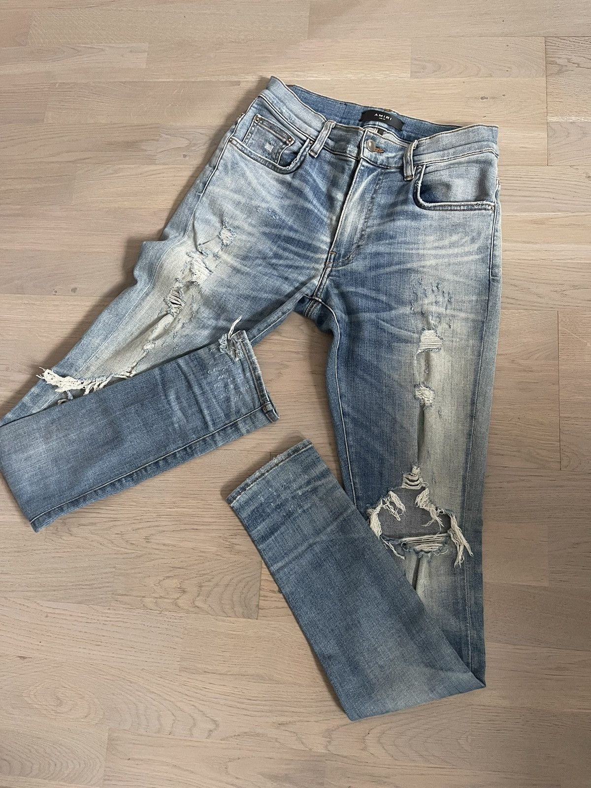 Amiri AMIRI men jeans real measurements shown by tape in photos Size US 29 - 1 Thumbnail