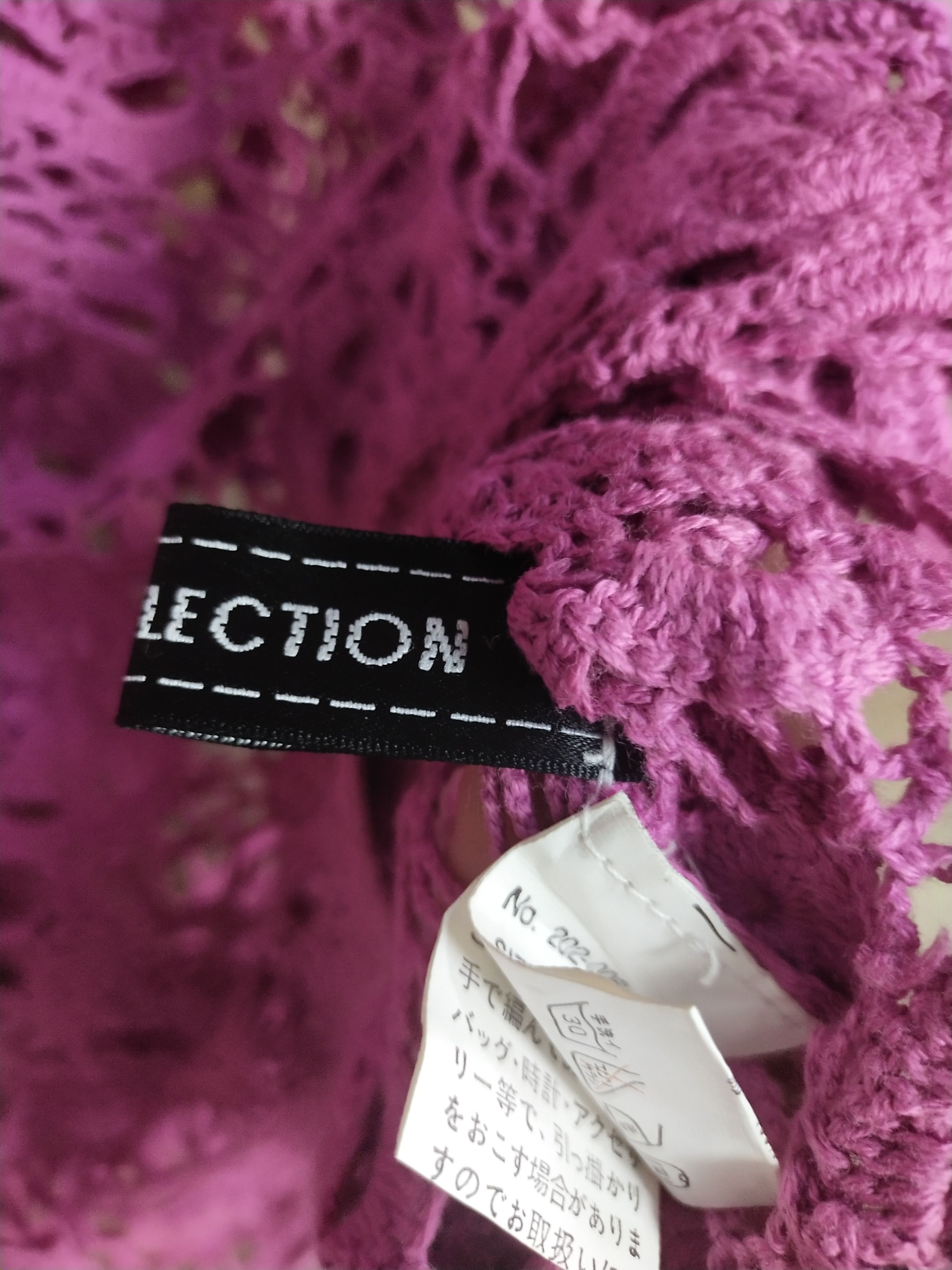 Homespun Knitwear × Japanese Brand M'S Collection violet crochet meshnet knitwear #S199 Size US M / EU 48-50 / 2 - 9 Thumbnail