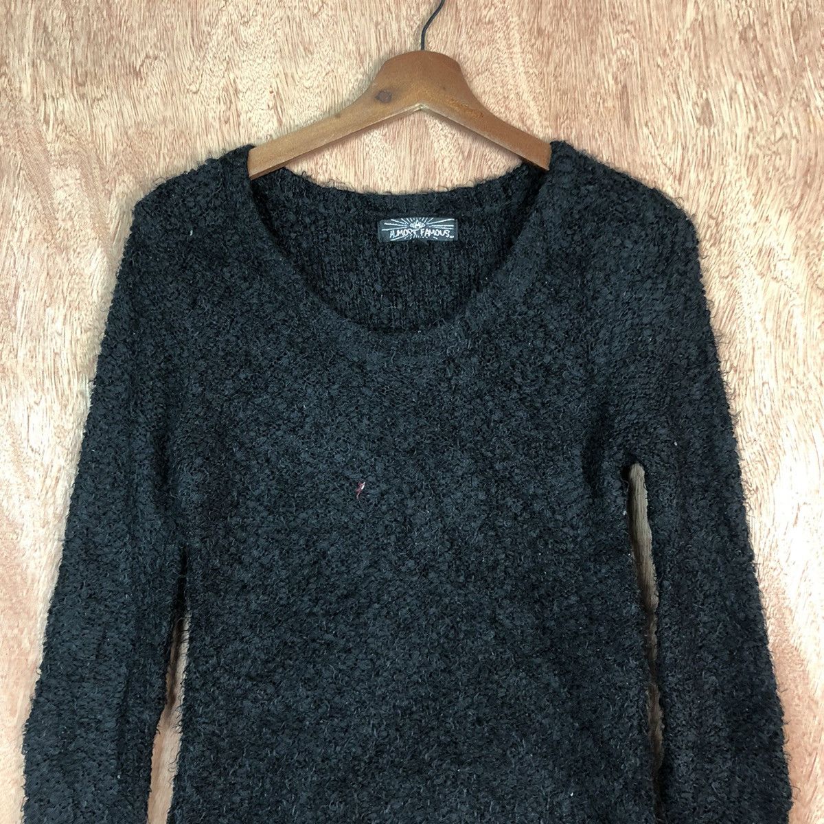 Homespun Knitwear DLL Almost Famous Black Mohair Shag Shaggy Knitwear #c430 Size US M / EU 48-50 / 2 - 2 Thumbnail