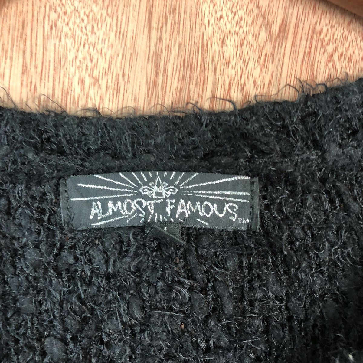 Homespun Knitwear DLL Almost Famous Black Mohair Shag Shaggy Knitwear #c430 Size US M / EU 48-50 / 2 - 8 Thumbnail