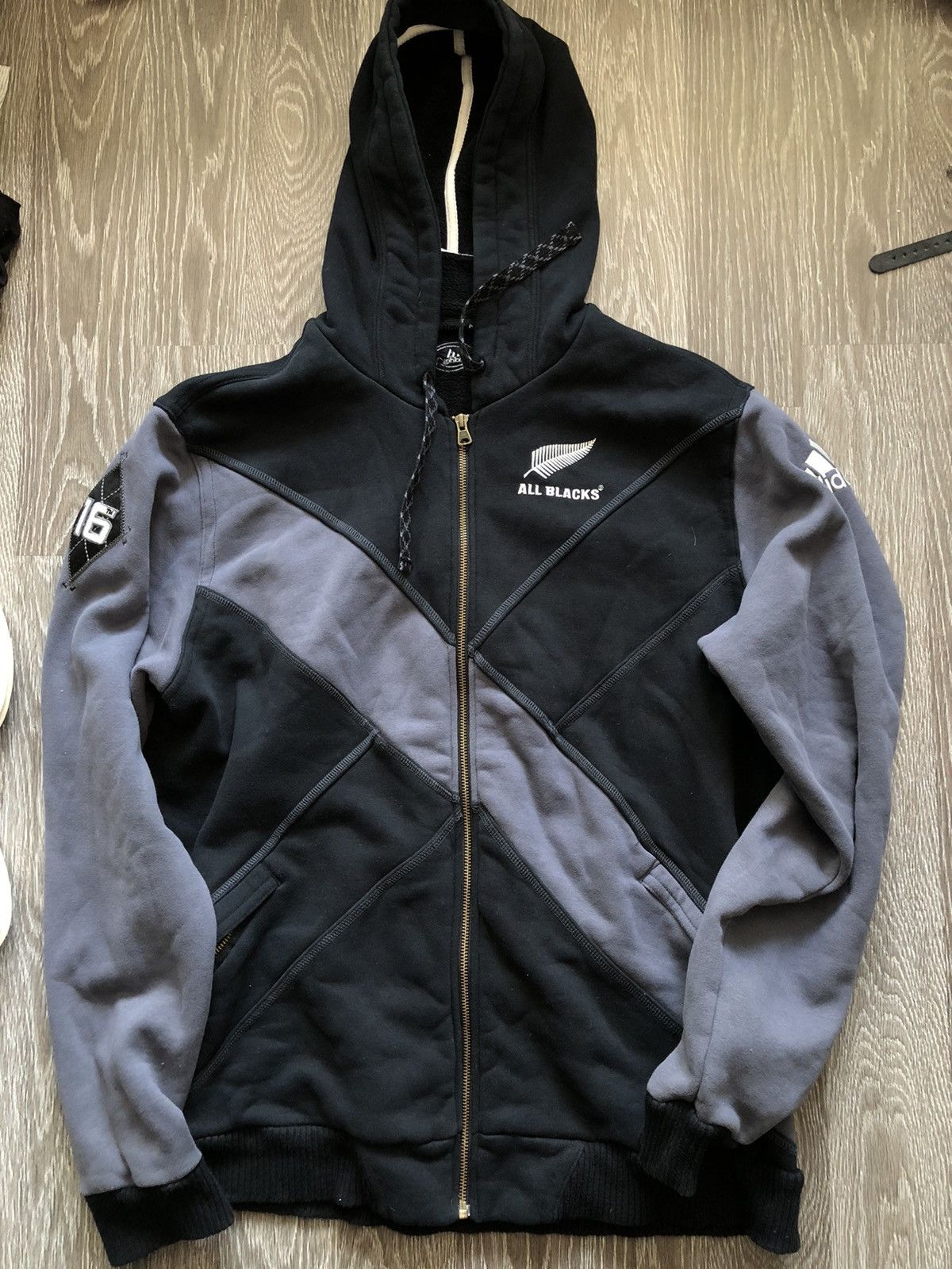 Adidas All Blacks Adidas Rugby Heavy Zip Hoodie Size US XL / EU 56 / 4 - 1 Thumbnail