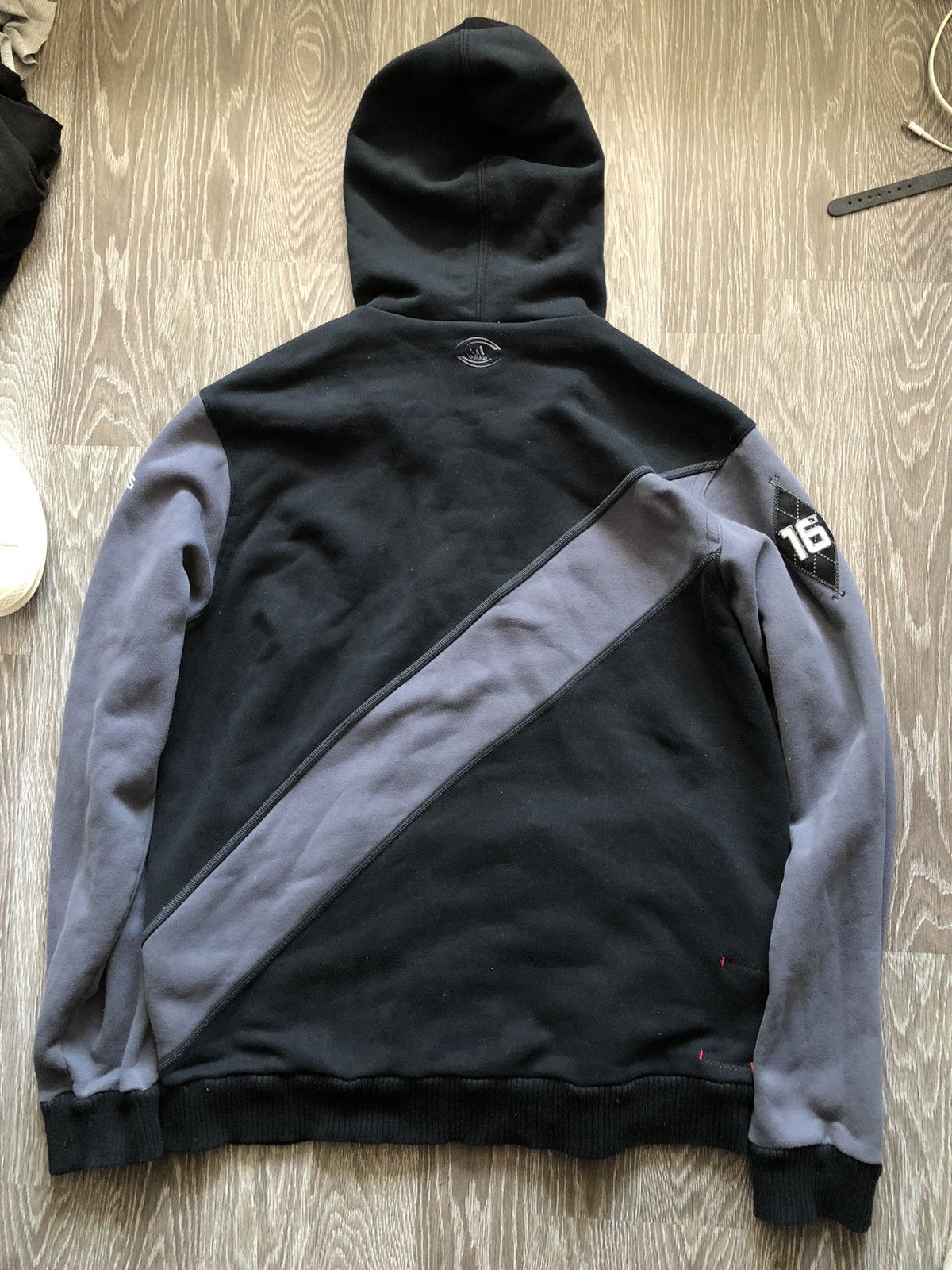 Adidas All Blacks Adidas Rugby Heavy Zip Hoodie Size US XL / EU 56 / 4 - 4 Thumbnail