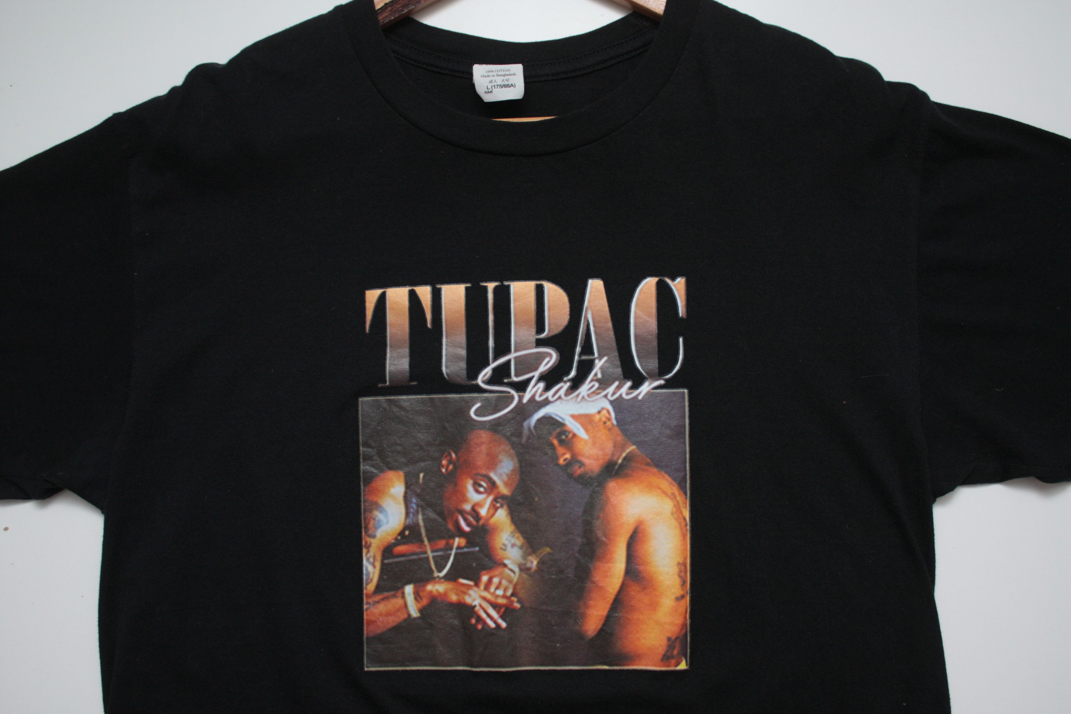 Band Tees Tupac Shakur Black Short Sleeve T-Shirt Size US M / EU 48-50 / 2 - 3 Thumbnail