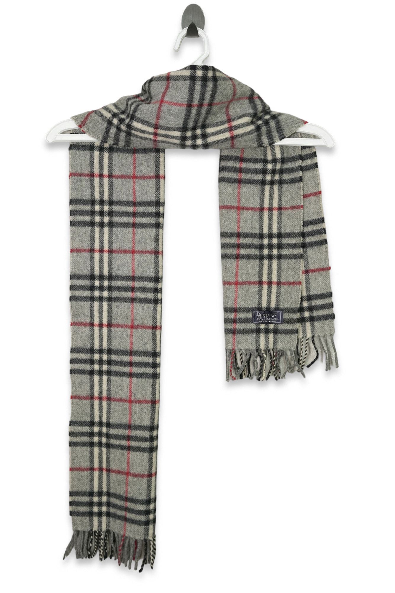 Vintage Burberrys 100% Lambswool Muffler, England..