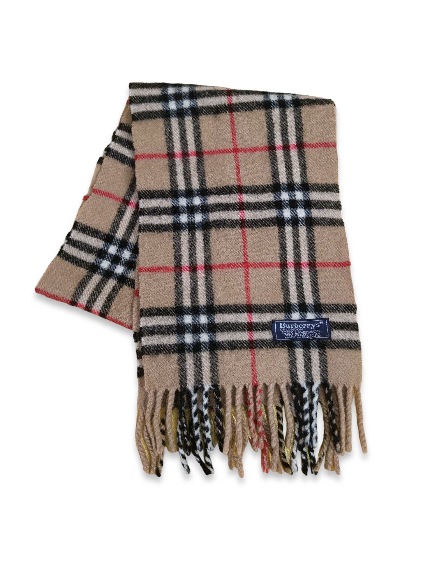 Burberry × Vintage Vintage Burberrys Nova Check 100% Lambswool Muffler Size ONE SIZE - 2 Thumbnail