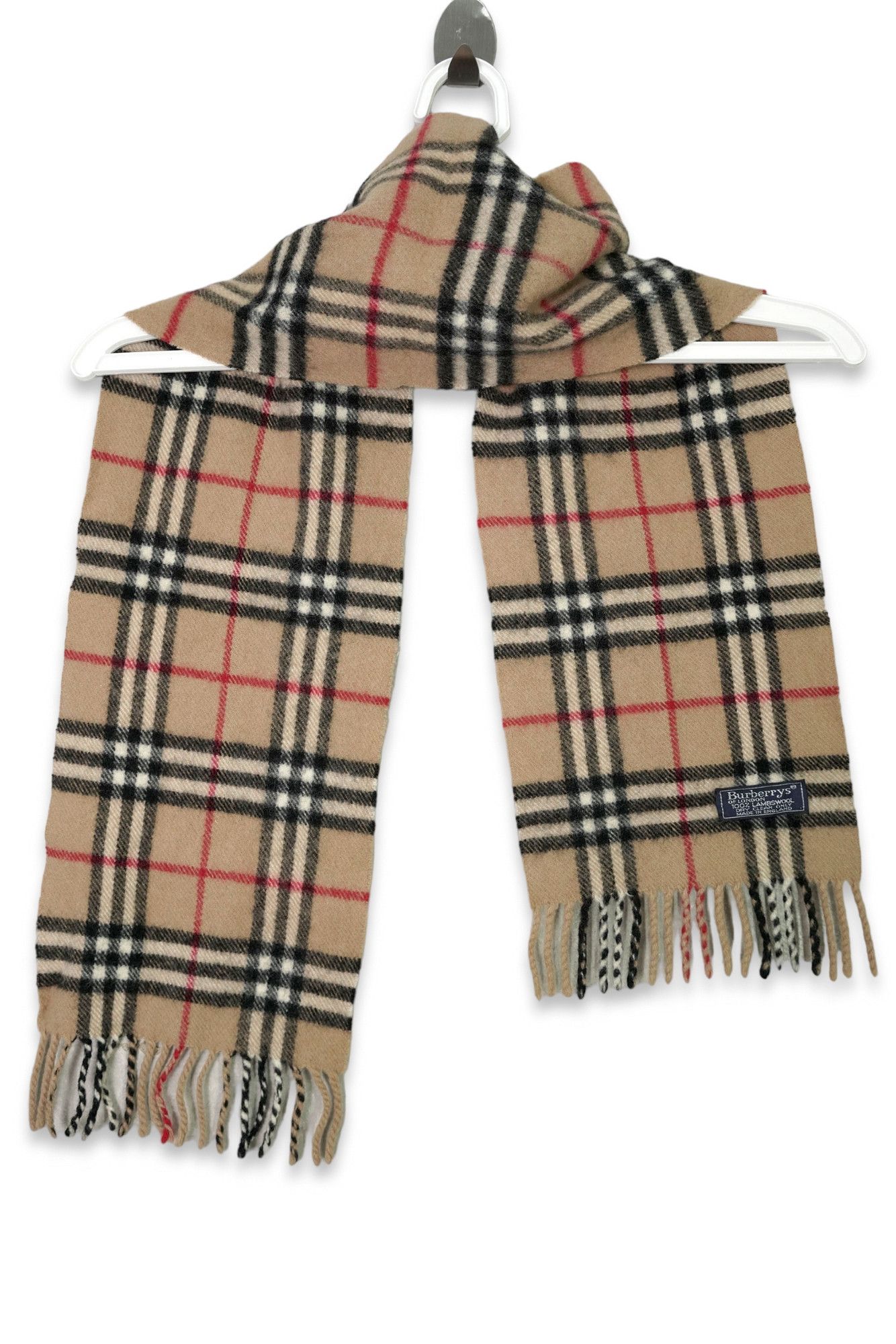Burberry × Vintage Vintage Burberrys Nova Check 100% Lambswool Muffler Size ONE SIZE - 1 Thumbnail