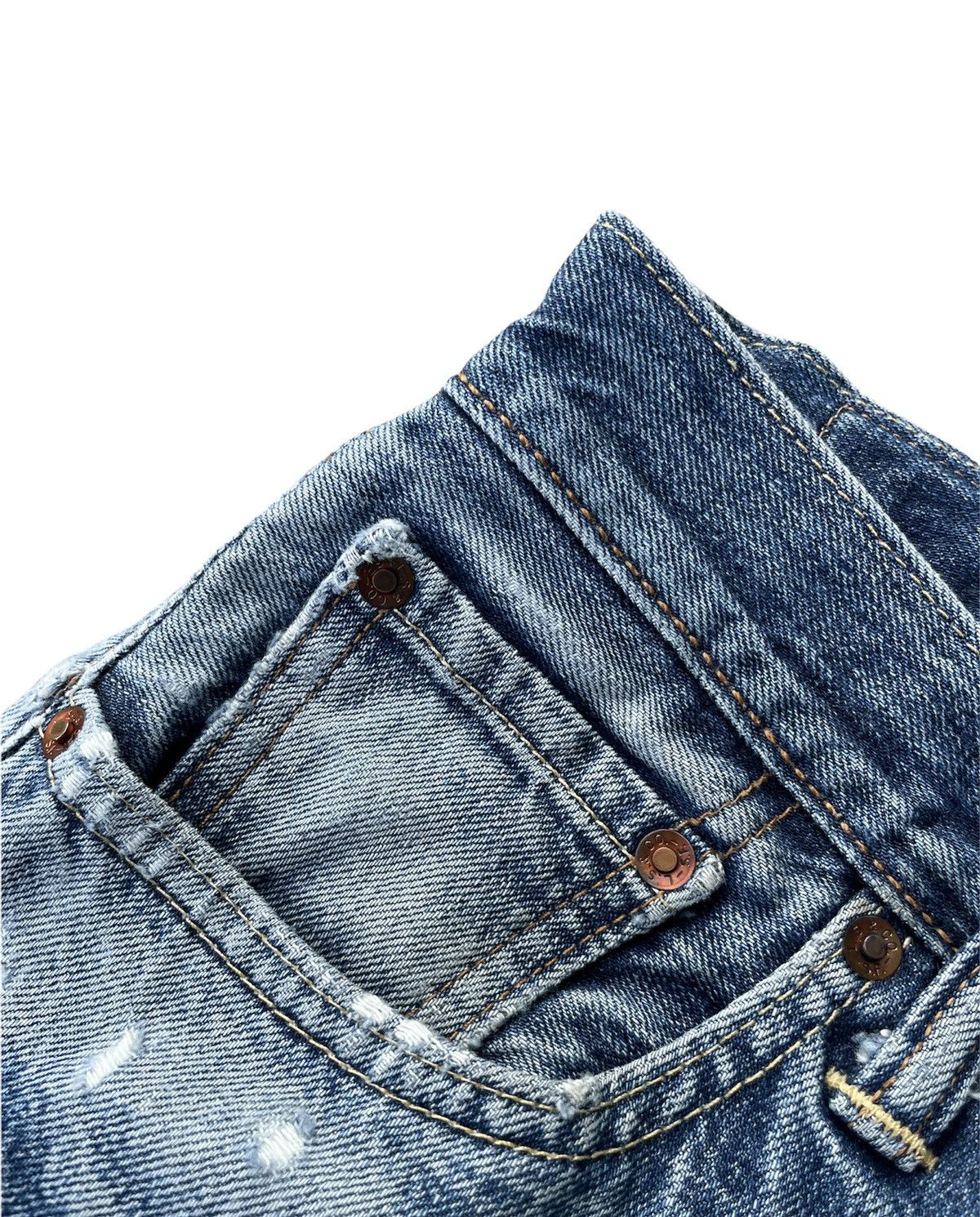 Levi's Levis 502 e Aging Faded Wash Distressed Denim Size US 29 - 8 Thumbnail
