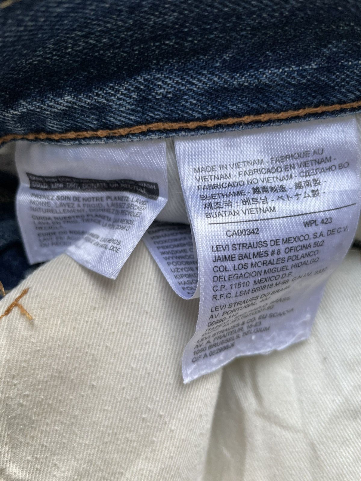 Levi's Levis 502 e Aging Faded Wash Distressed Denim Size US 29 - 15 Thumbnail