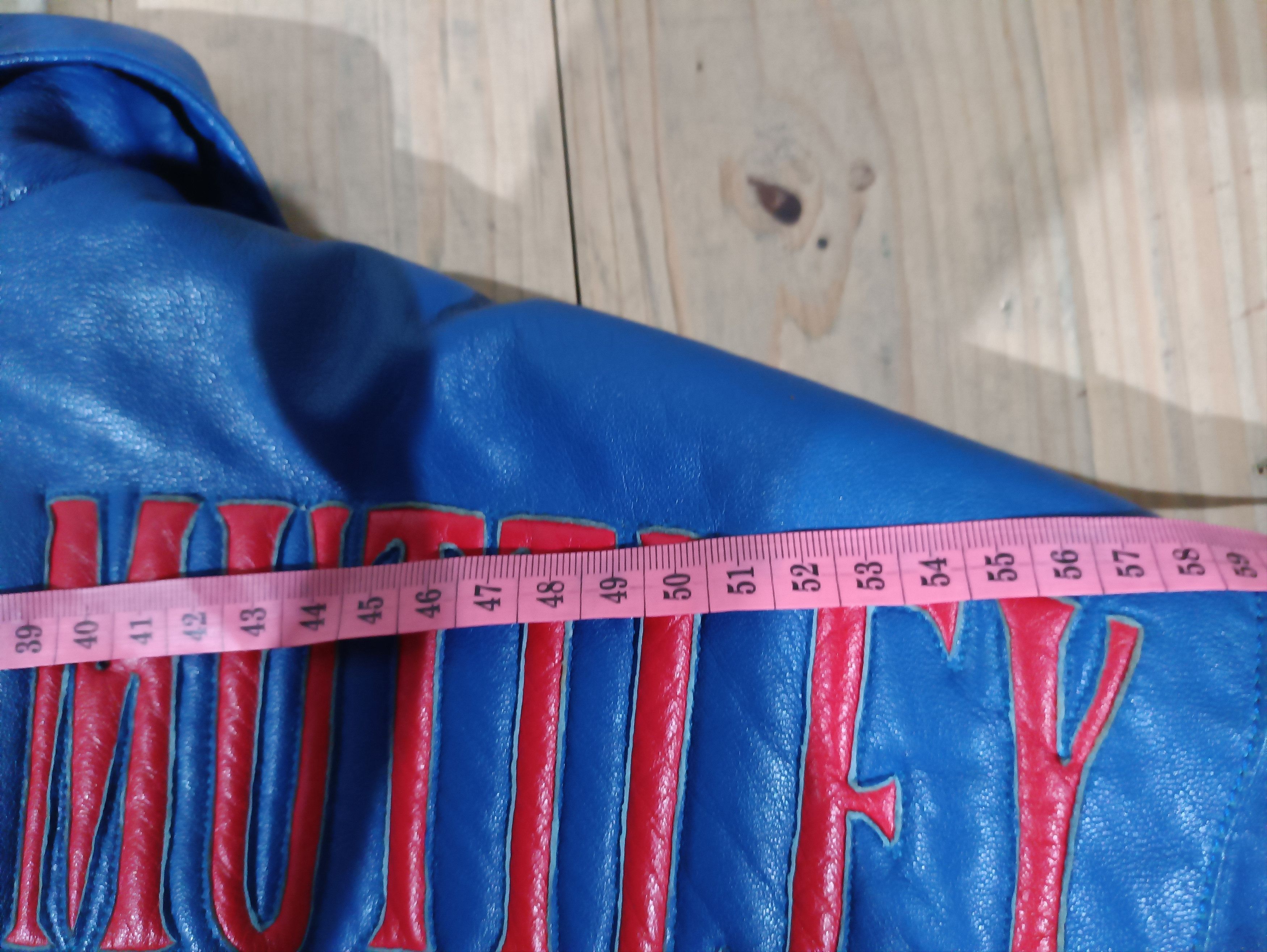 Vintage VTG 90S DASTARDLY MUTTLEY LEATHER VARSITY JACKET RARE Size US S / EU 44-46 / 1 - 14 Thumbnail