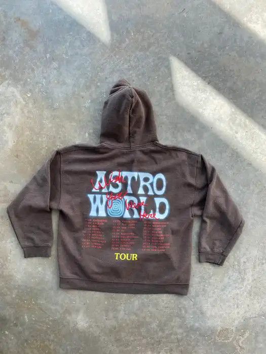 Travis Scott Medium Brown (Bleached Black) Sicko Mode Cactus Jack Hoodie Size US M / EU 48-50 / 2 - 1 Thumbnail