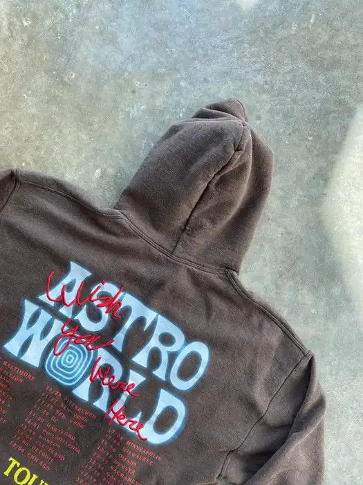 Travis Scott Medium Brown (Bleached Black) Sicko Mode Cactus Jack Hoodie Size US M / EU 48-50 / 2 - 5 Thumbnail