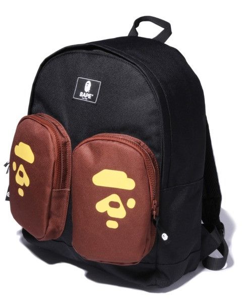 Bape BAPE Backpack APE HEAD POCKET DAYPACK K Black | Grailed