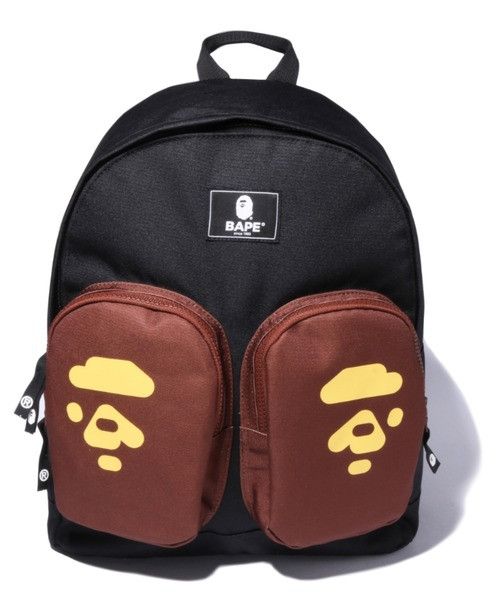 Bape BAPE Backpack APE HEAD POCKET DAYPACK K Black | Grailed