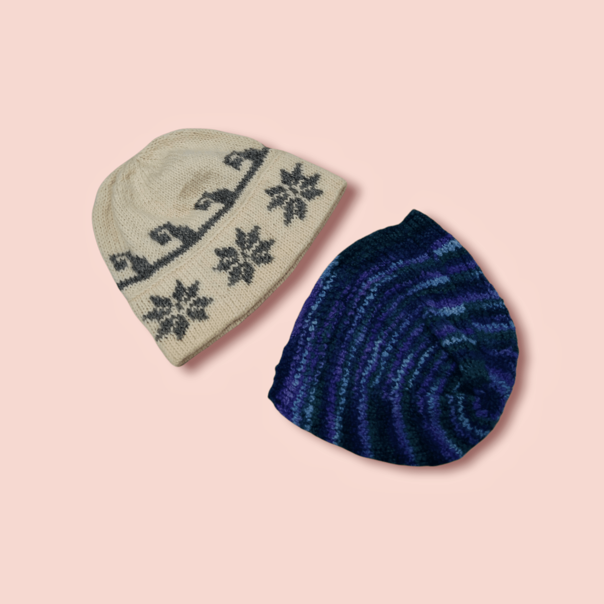 VINTAGE WOOL KNITTED SHORT BEANIE